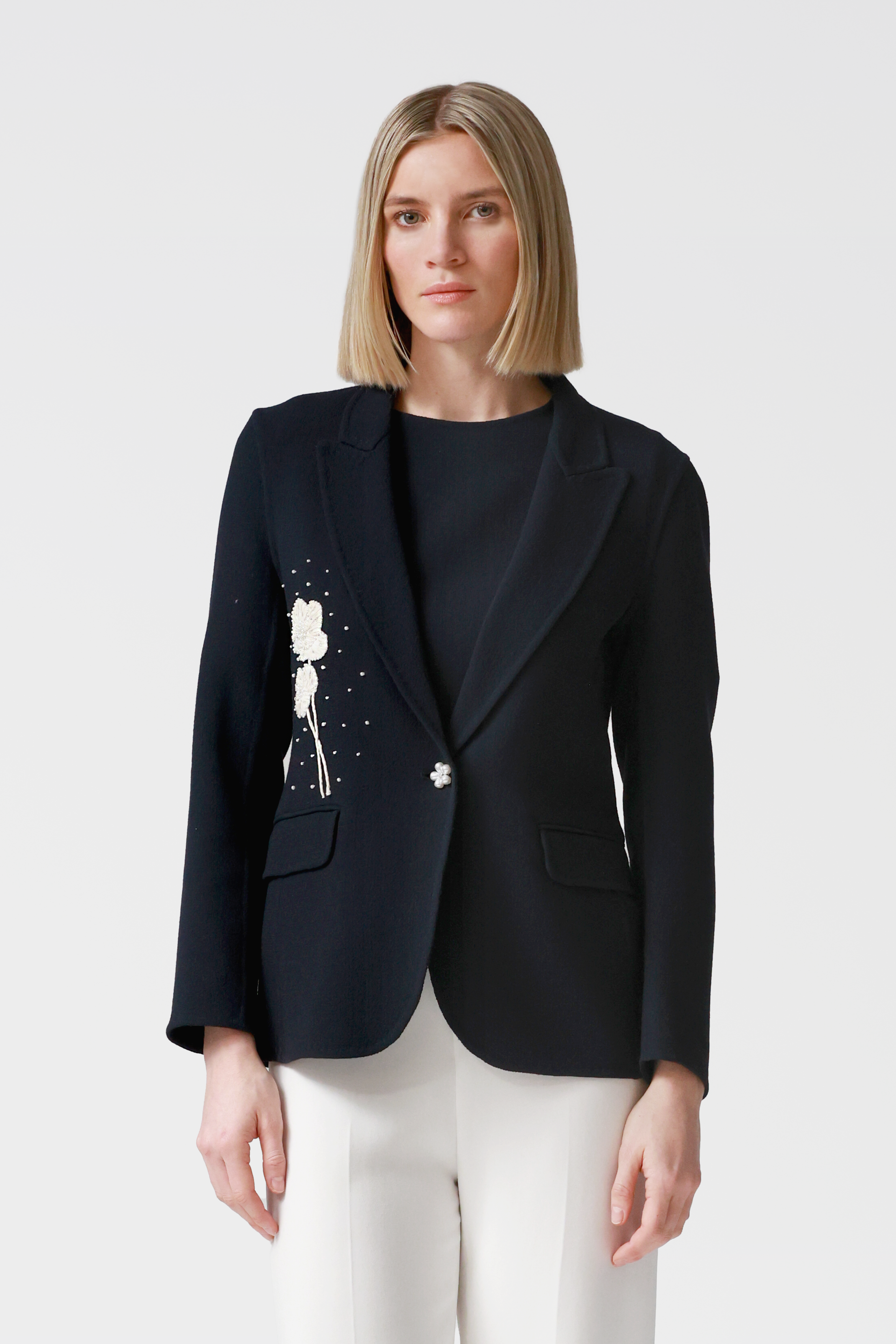 Elodie Embellished Single-Breasted Blazer