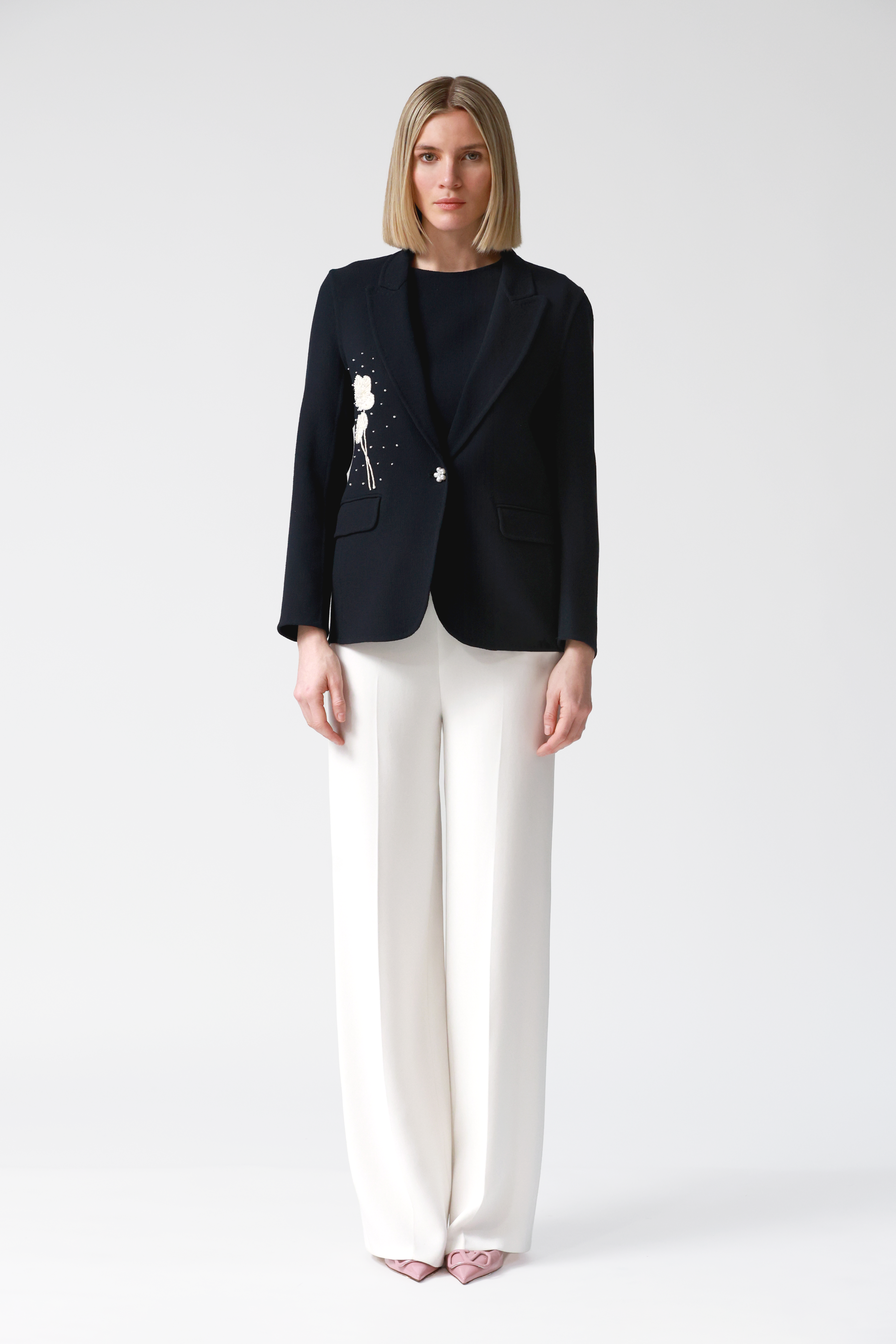 Elodie Embellished Single-Breasted Blazer