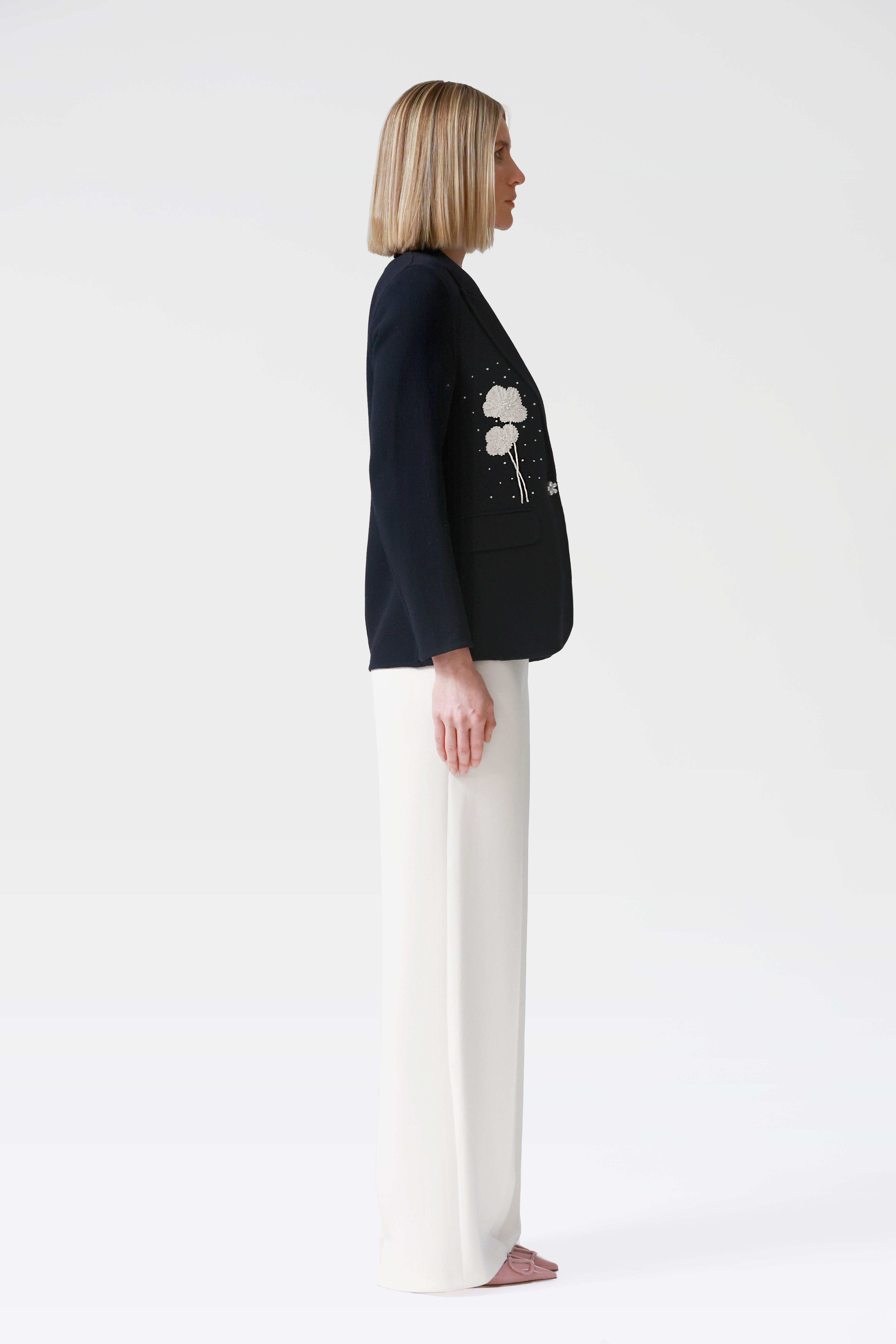 Elodie Embellished Single-Breasted Blazer