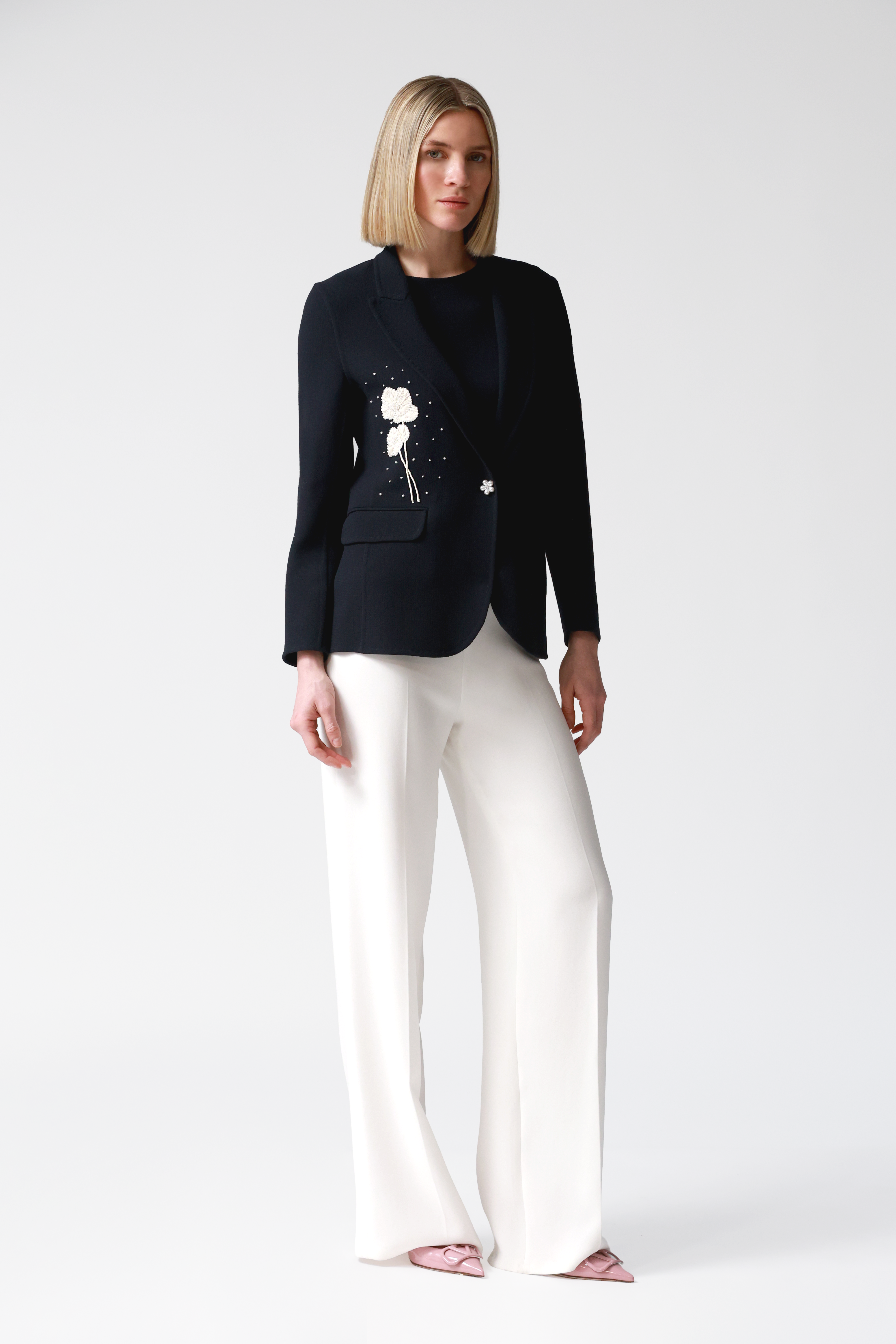 Elodie Embellished Single-Breasted Blazer