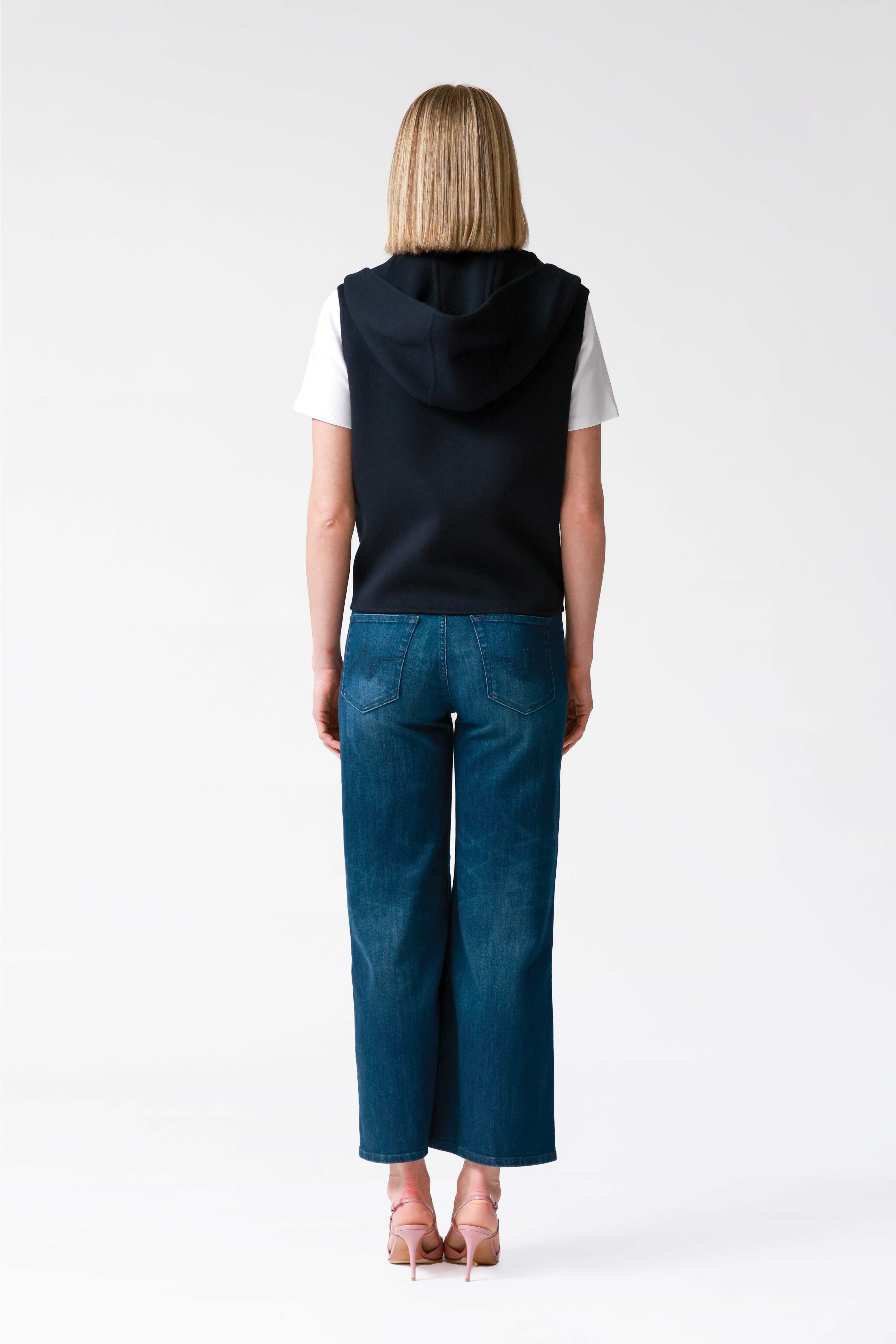 Faye Navy Double Face Wool Gilet