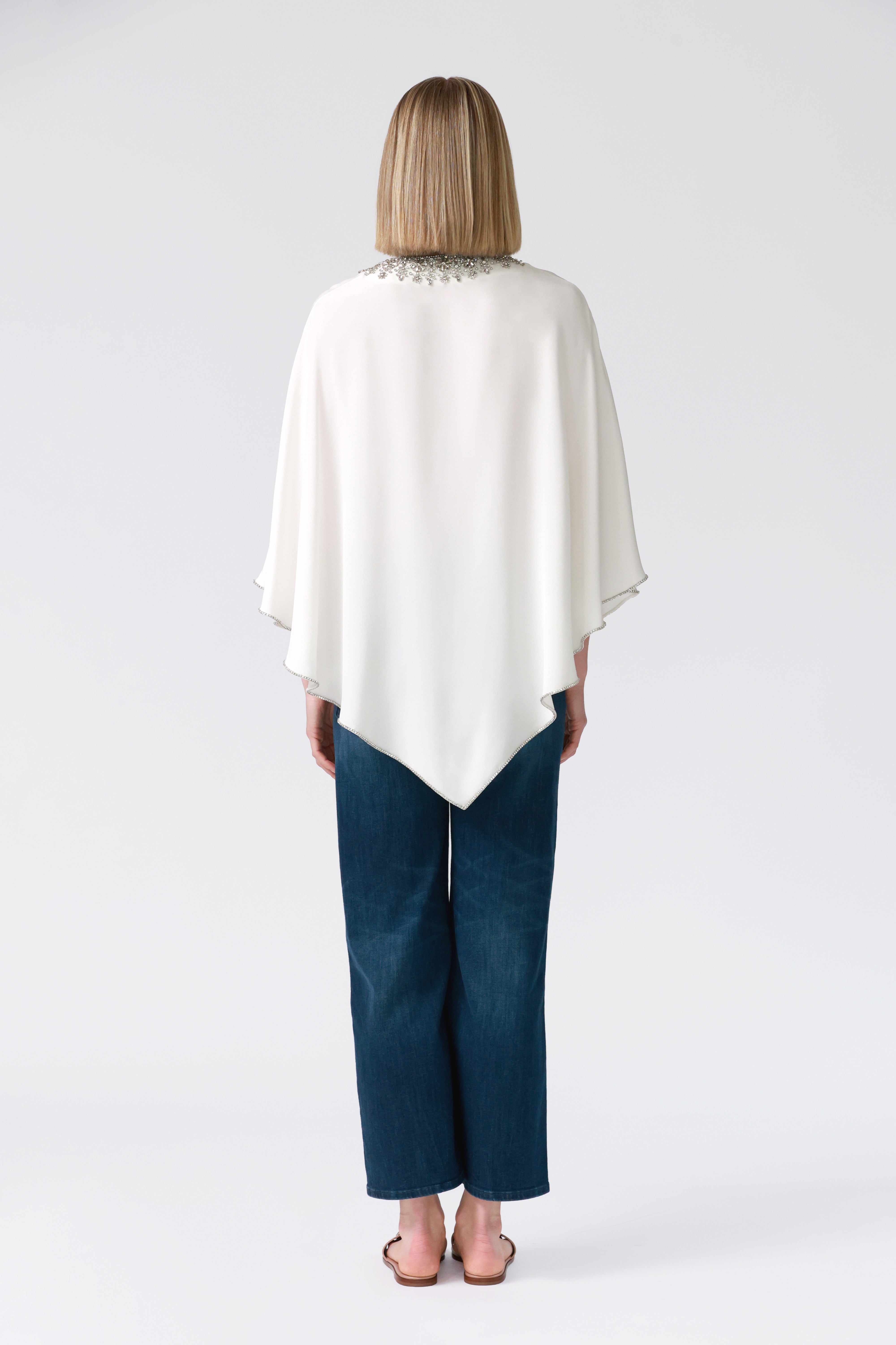 Fifi Silk Kaftan in Ivory