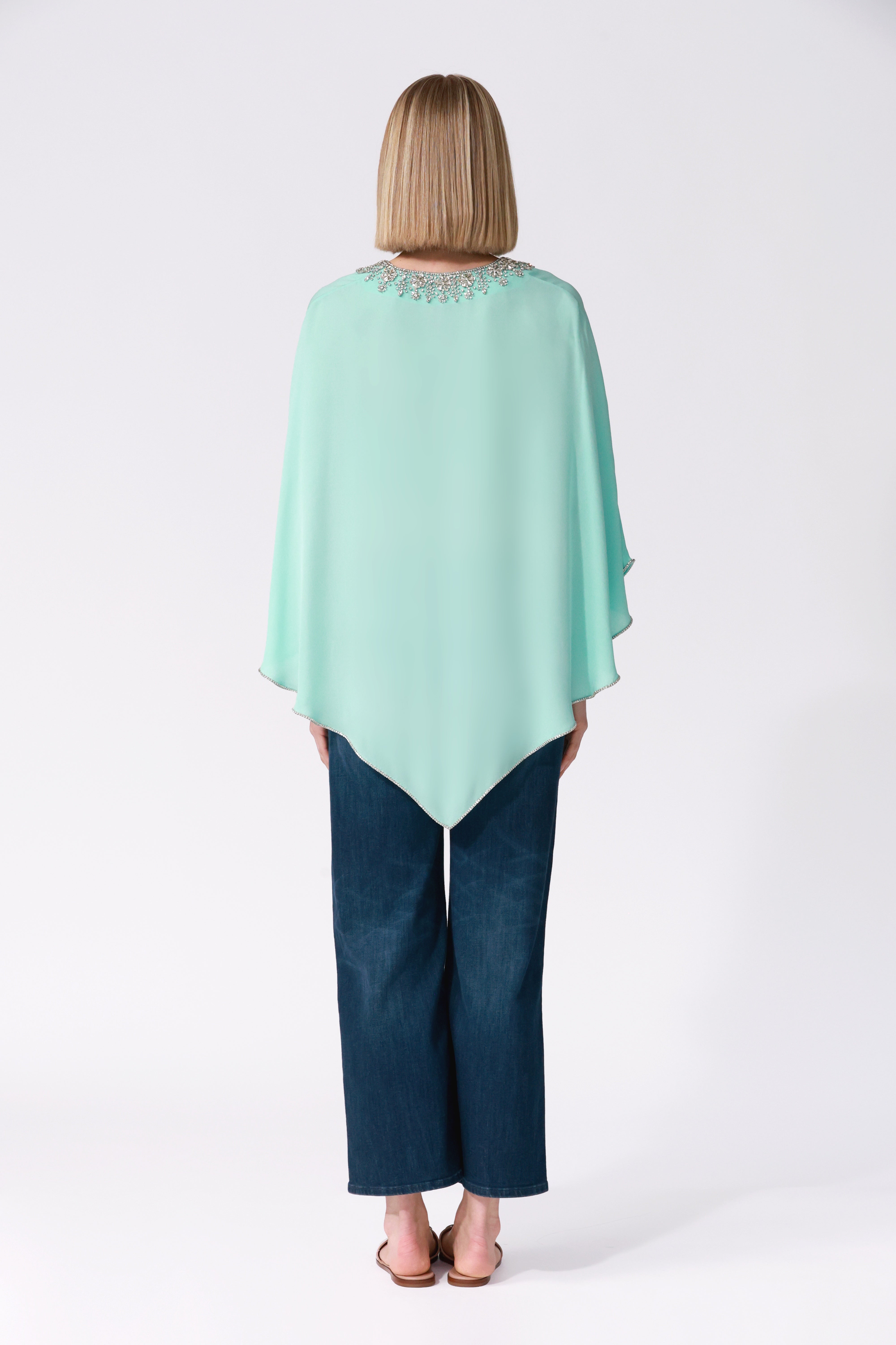 Fifi Silk Kaftan in Turquoise