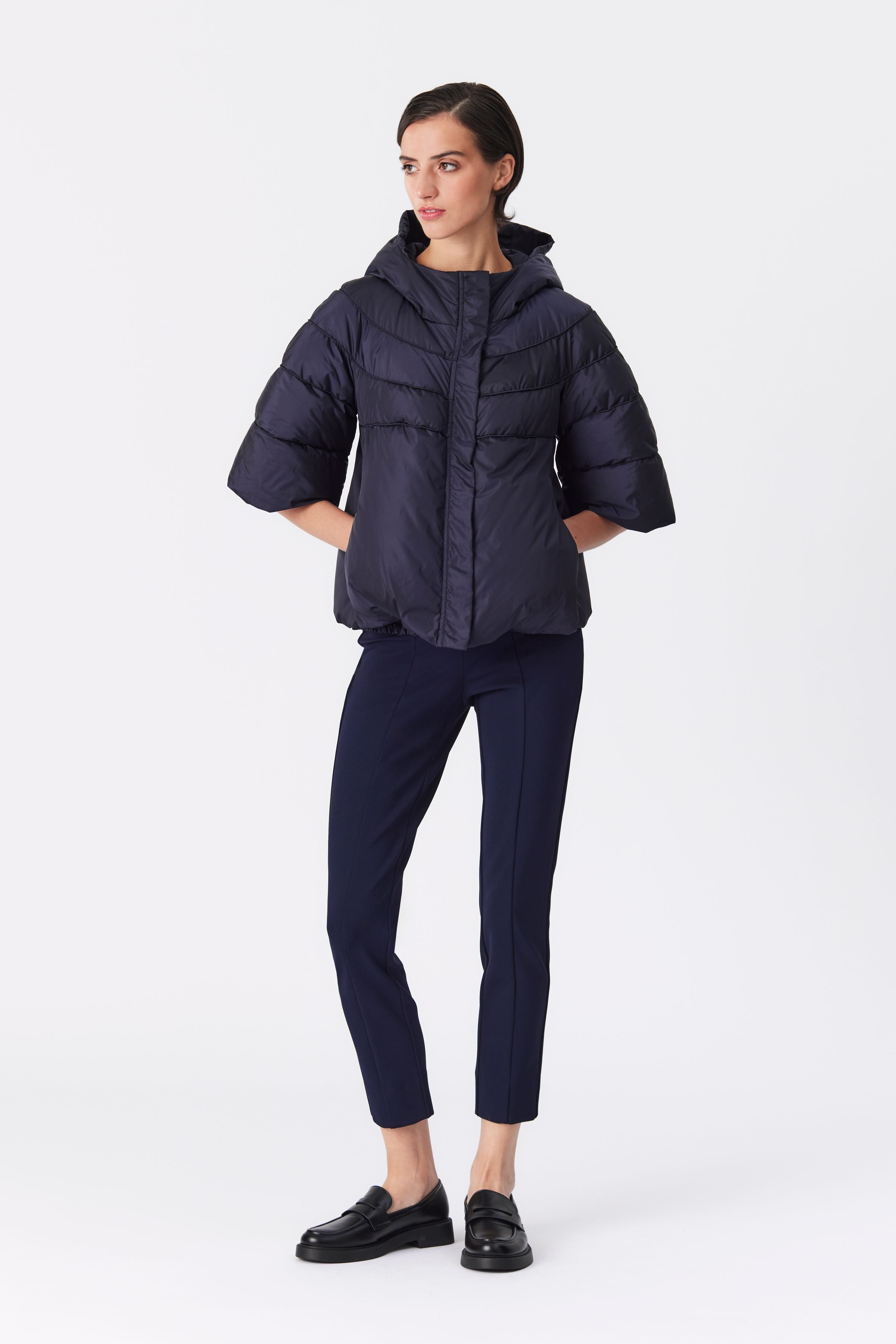 Philippa Stretch Skinny Trousers in Navy