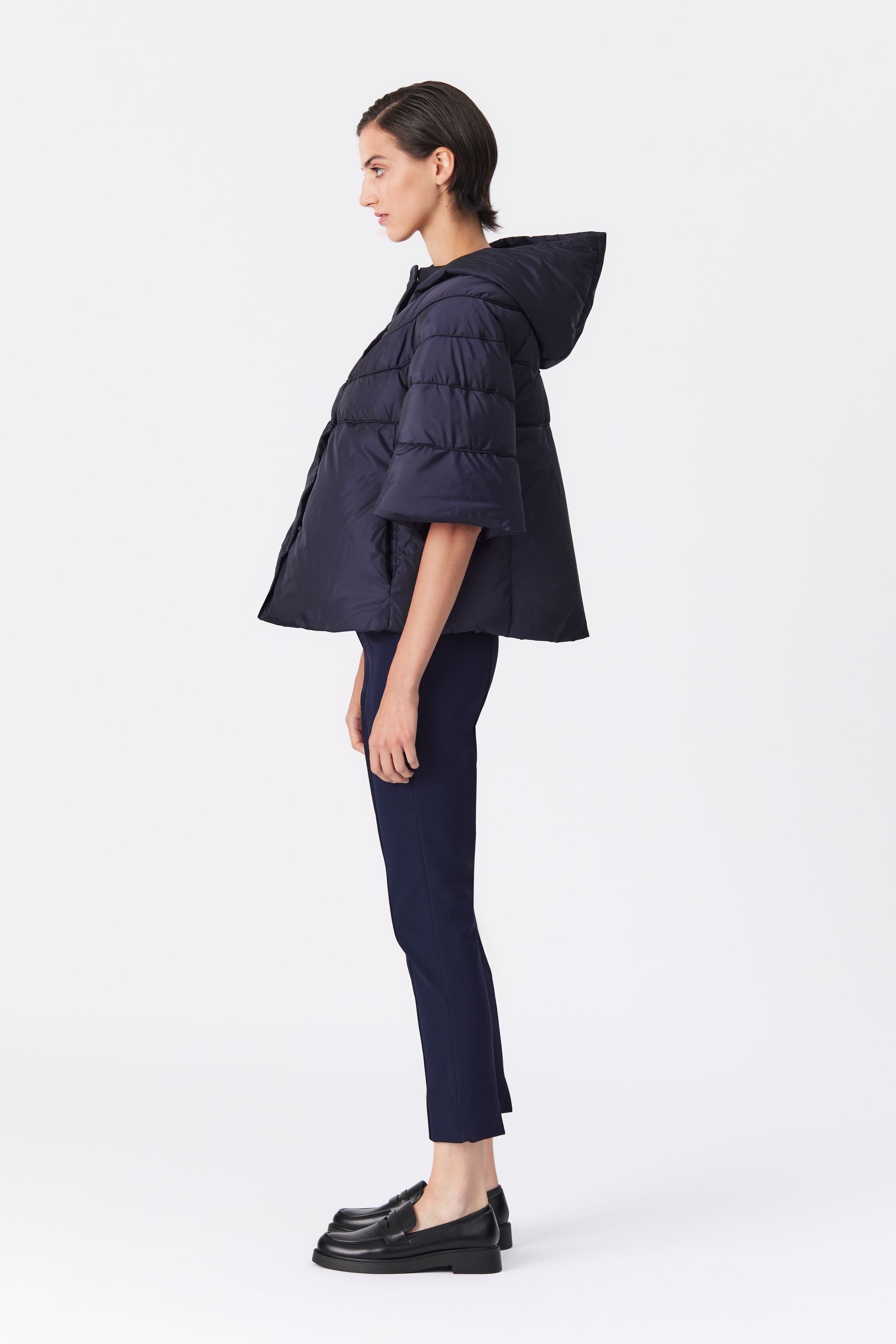Gisele Navy Puffer Coat
