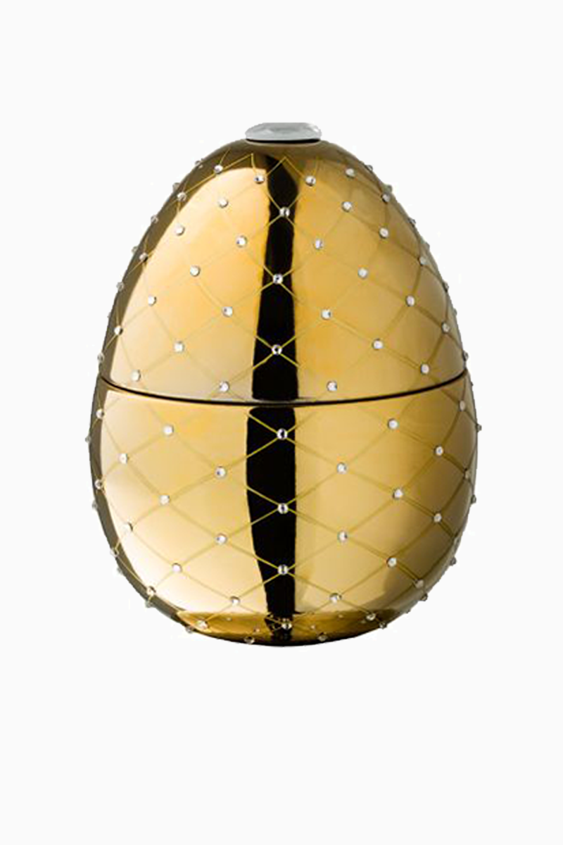 Large Gold Egg Candle