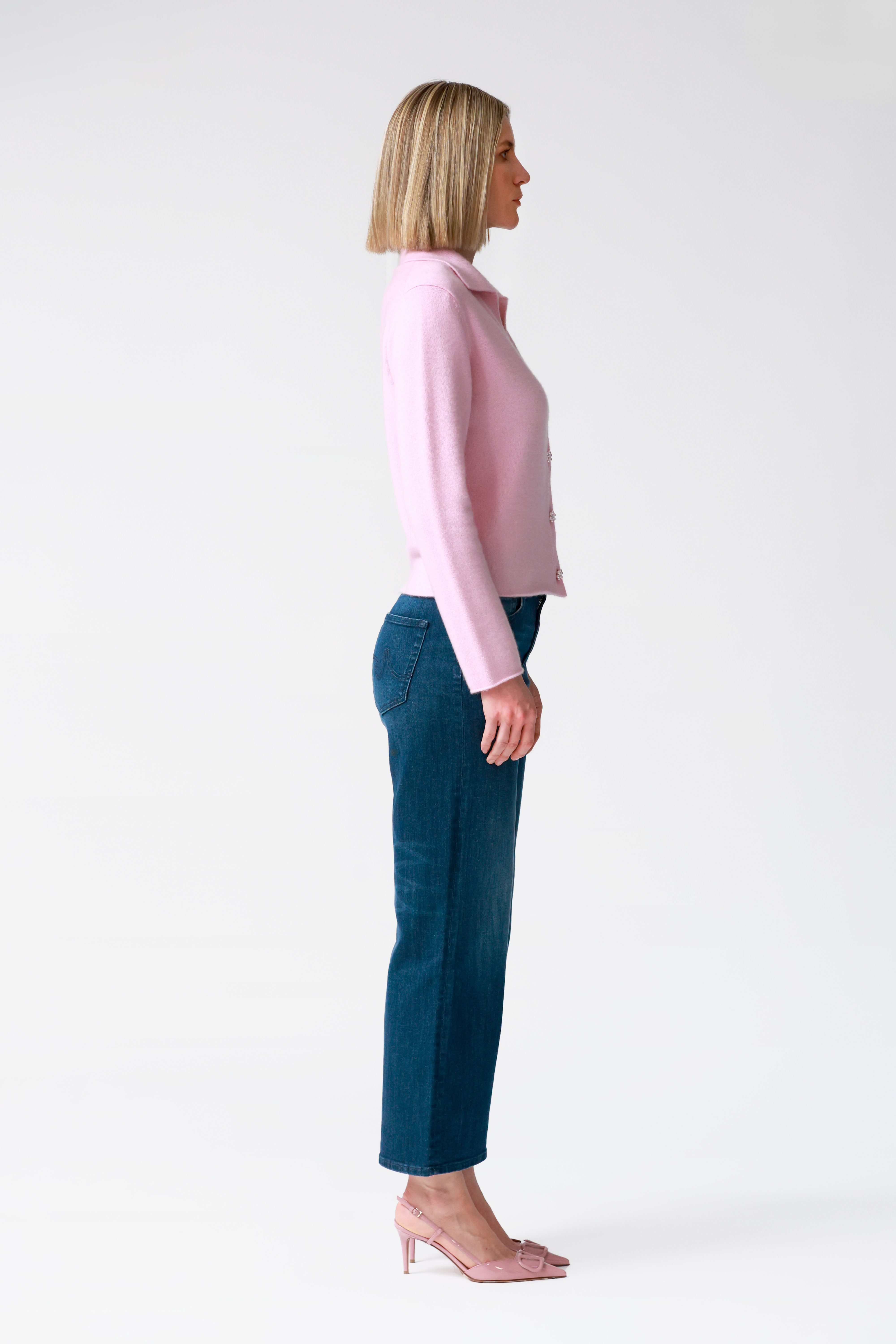 Iris Cashmere Cardigan in Pink