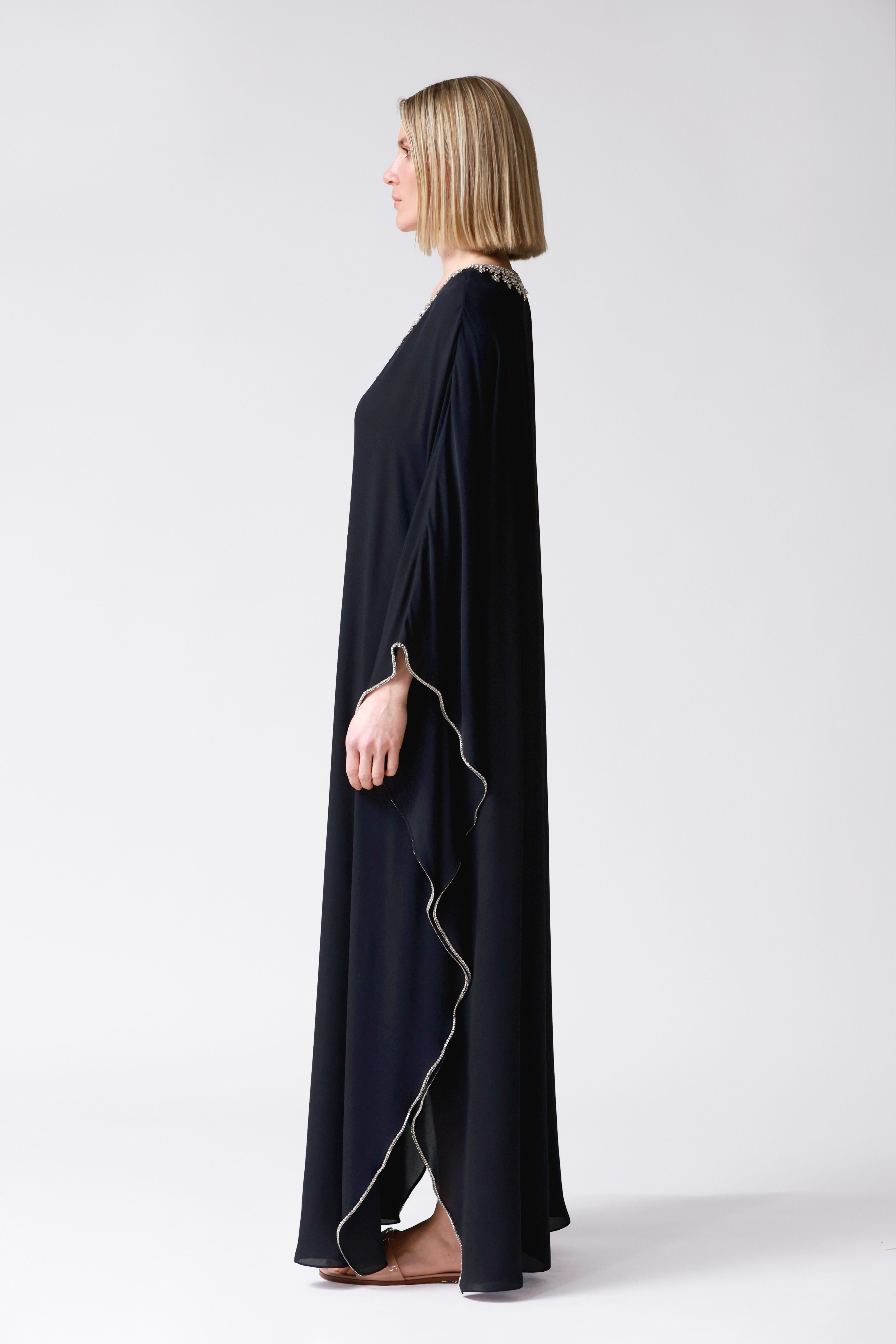 Jacqueline Embellished Kaftan in Navy