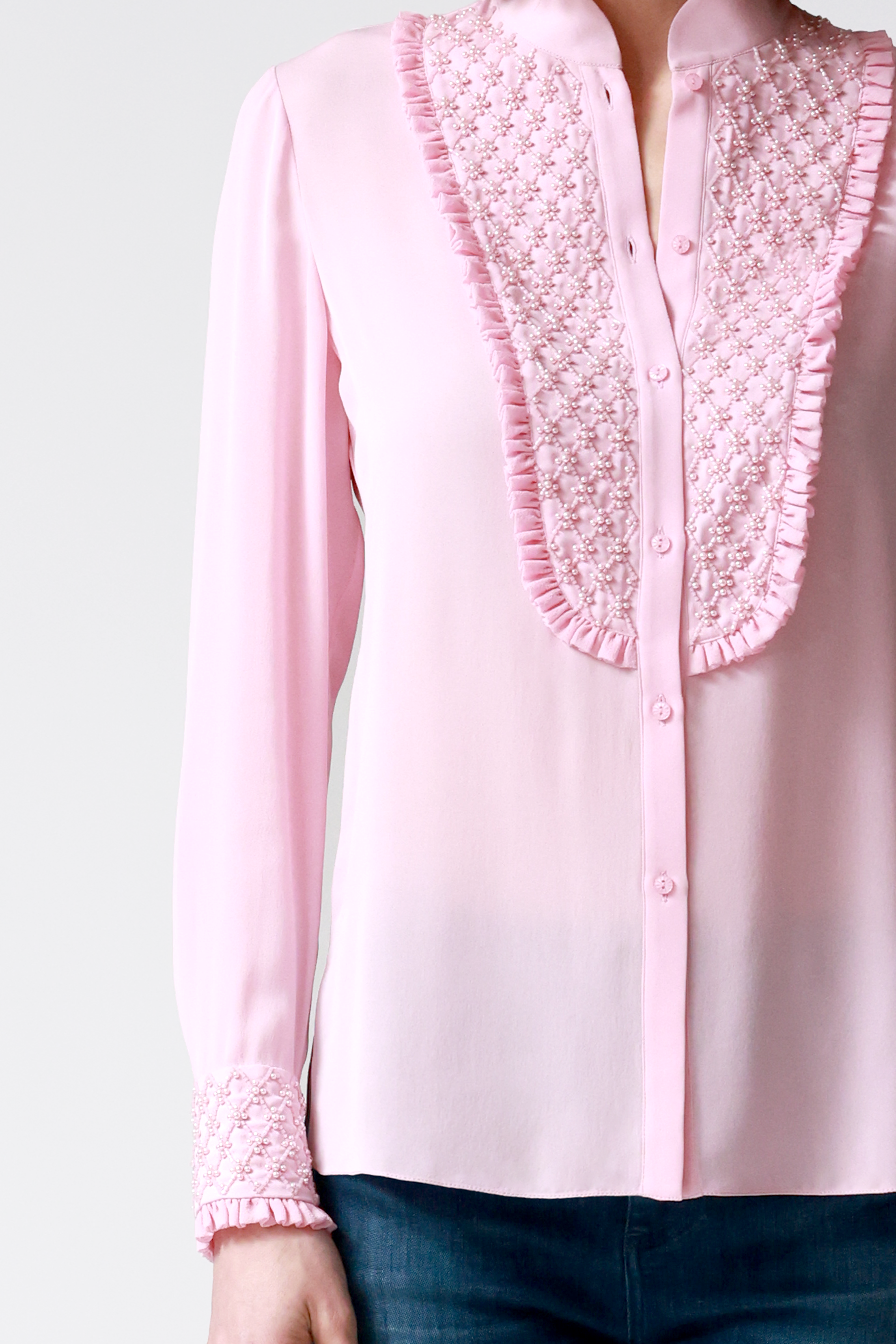 Lalita Embellished Blouse in Pink