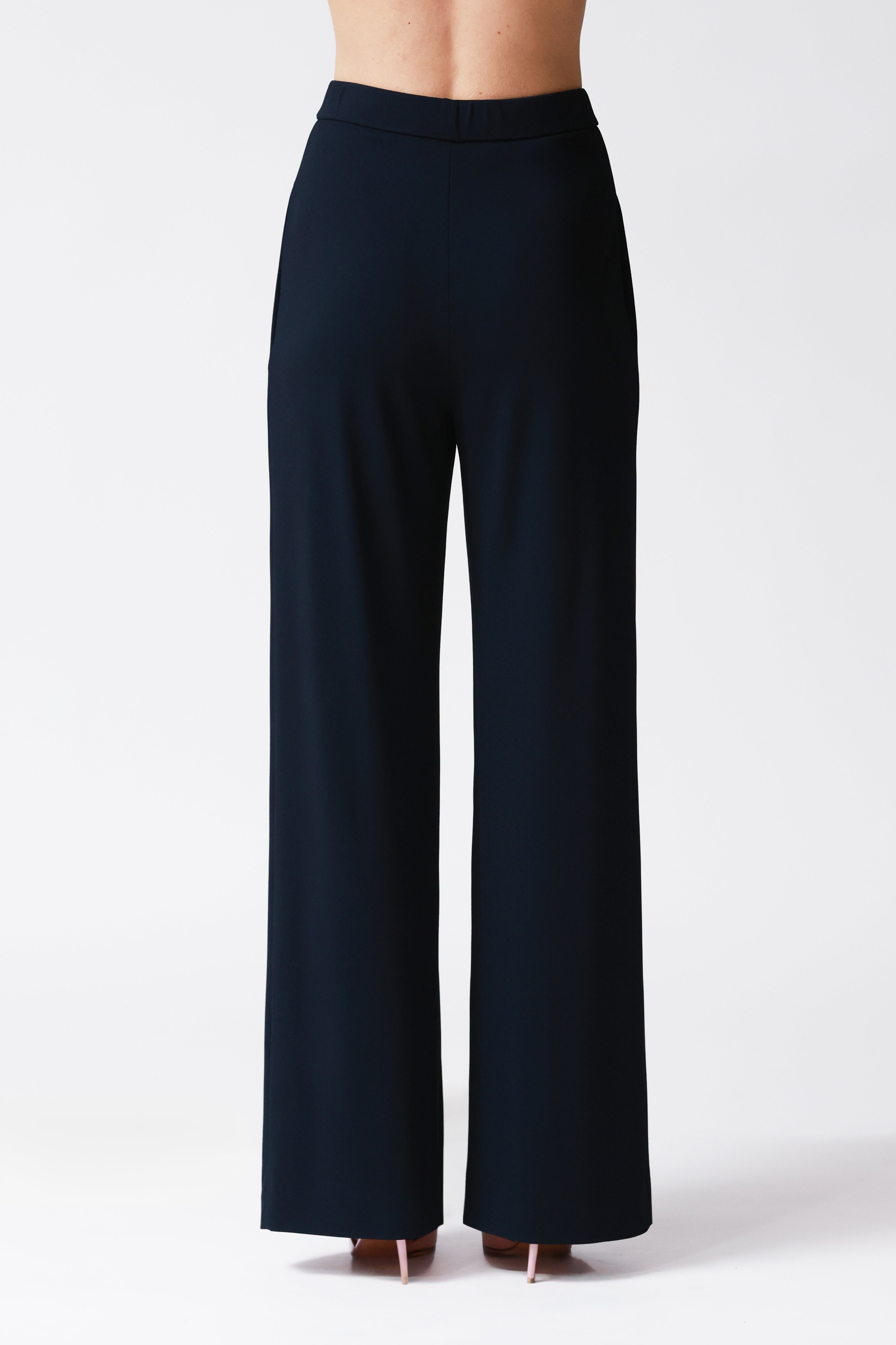 Layla Relaxed Jersey Trousers in Navy