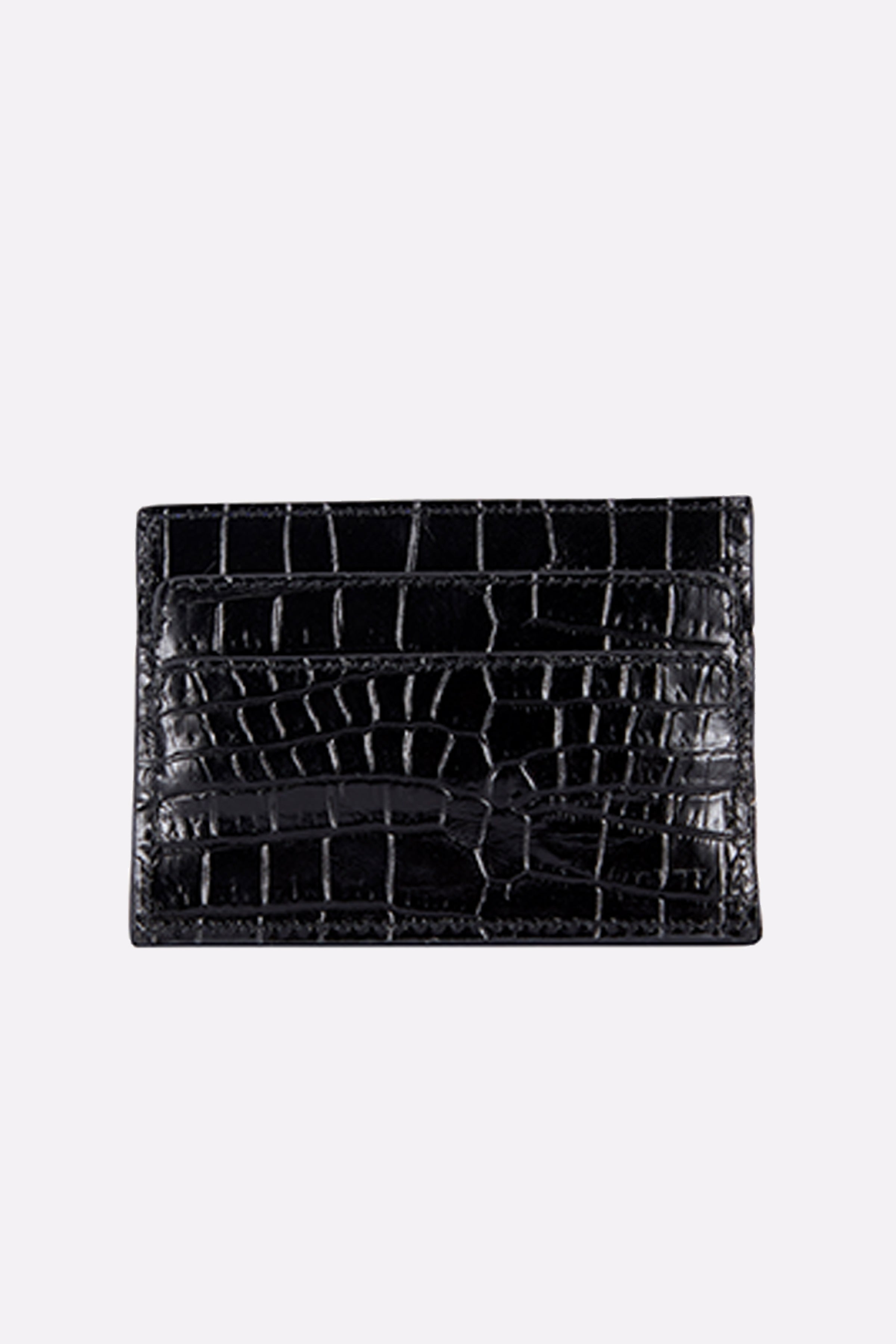 Leather Credit Card Holder in Black