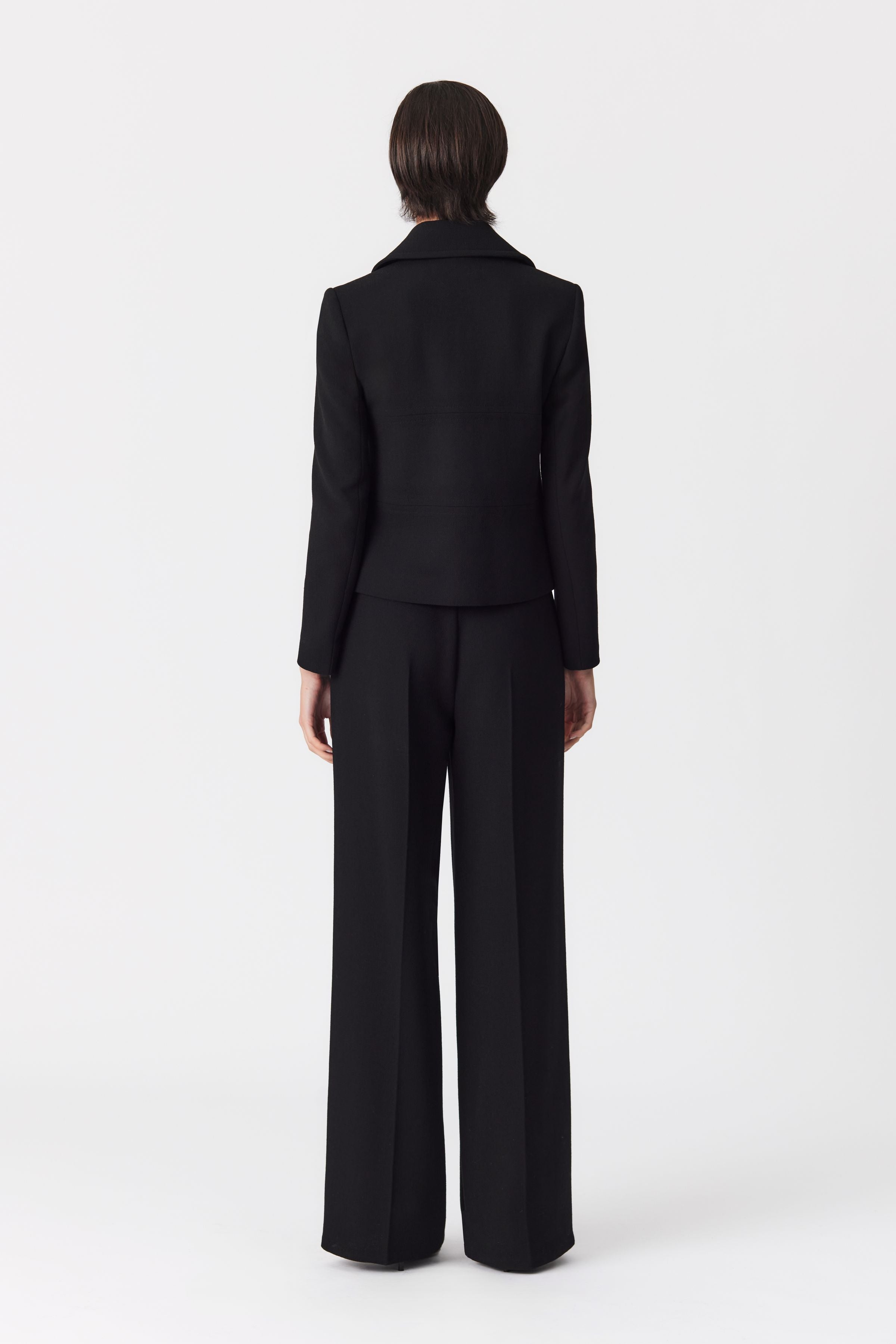 Libbi Black Double-Breasted Wool Jacket