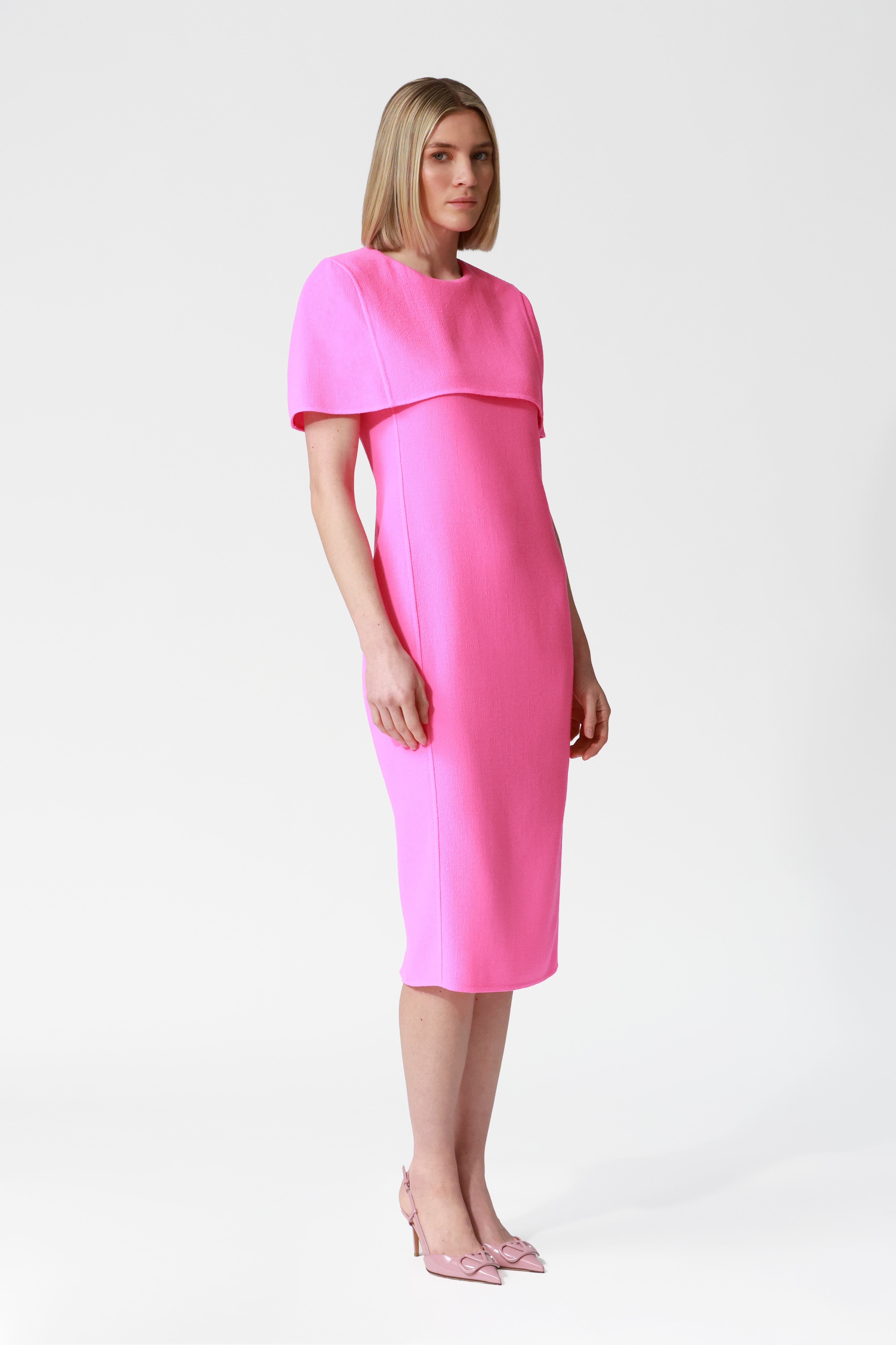 Liza Mini Cape-Effect Dress