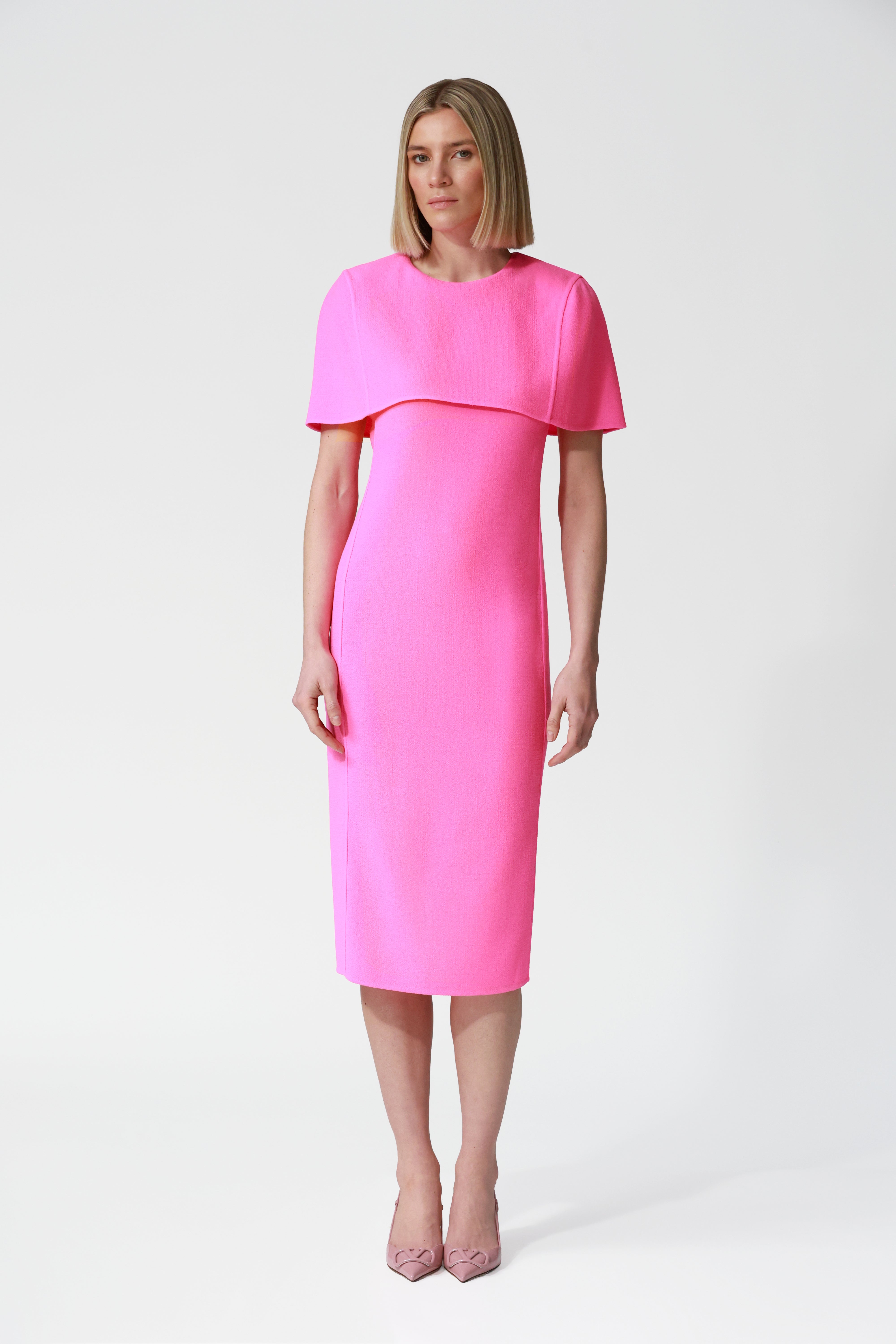 Liza Mini Cape-Effect Dress