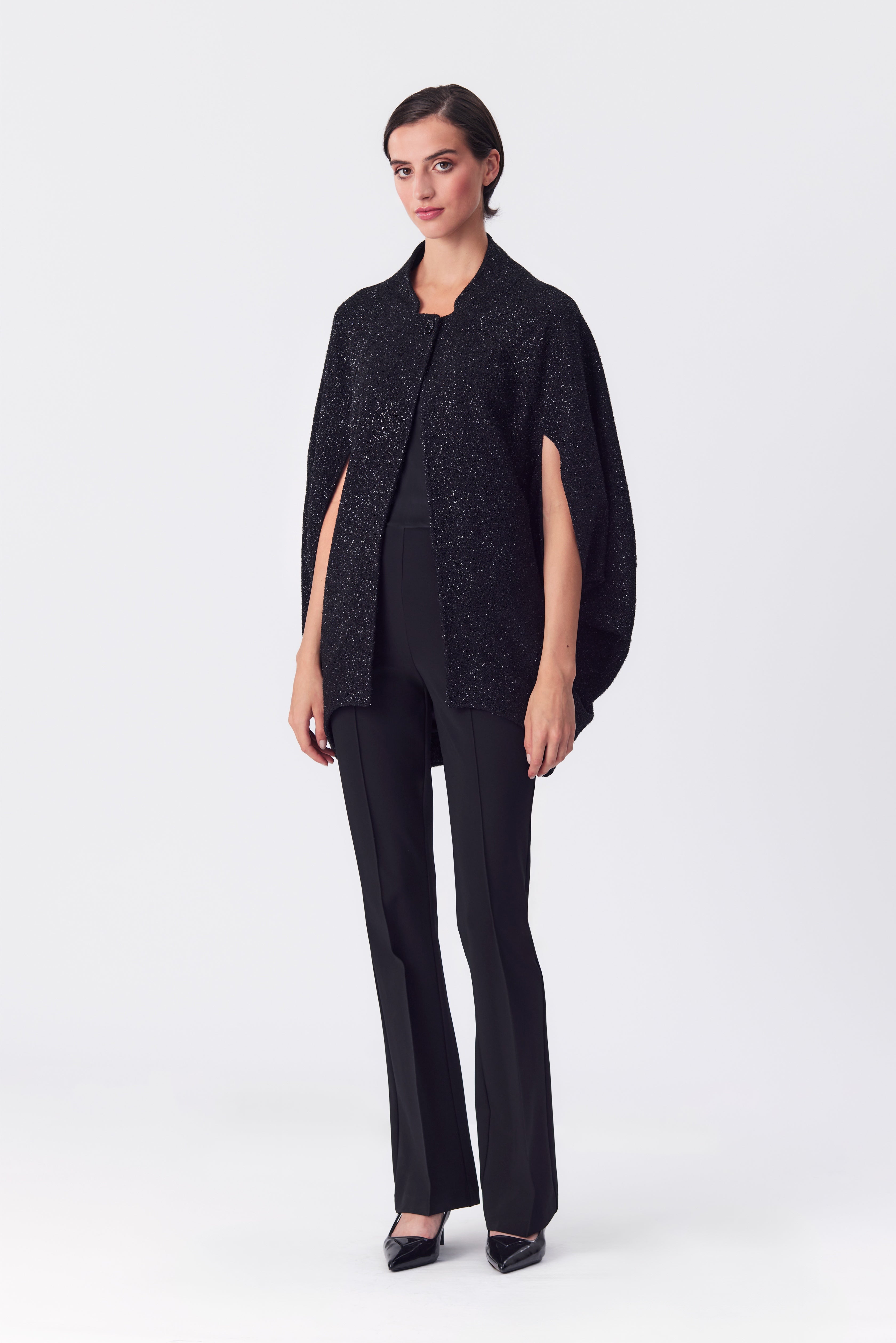 Mischa Tailored Stretch Jersey Trouser in Black