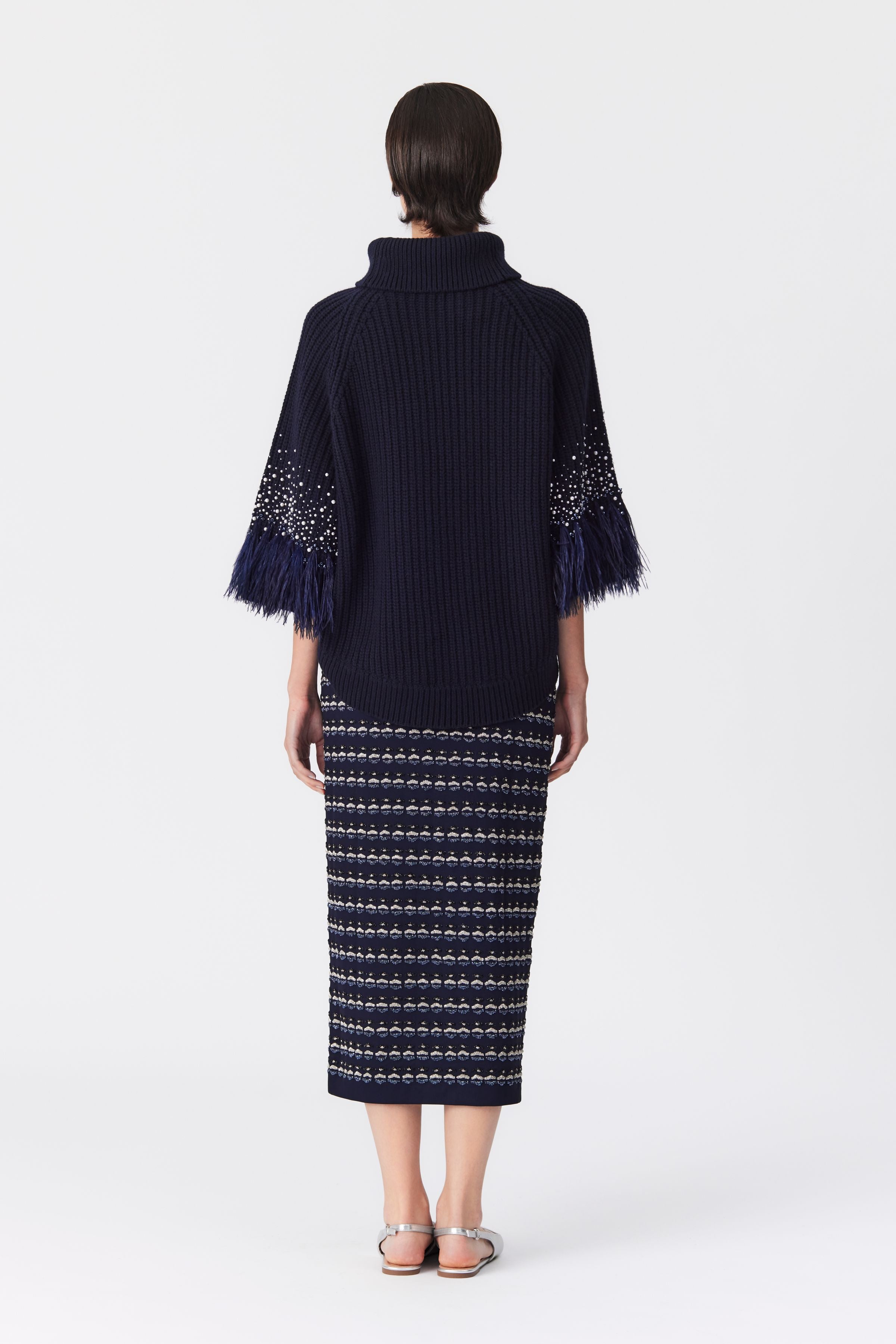 Marley Navy Embellished Sweater