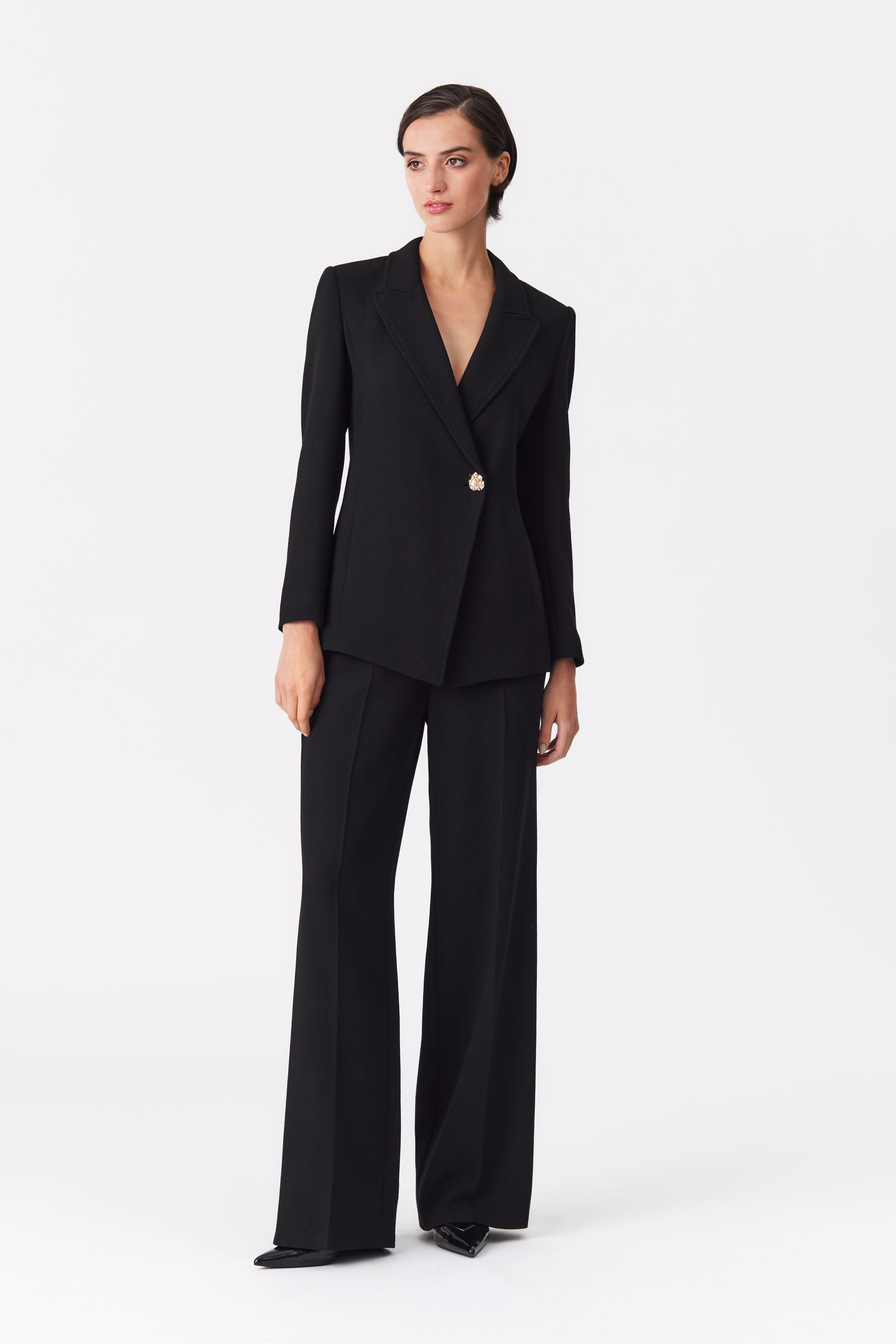 Millie Black Single-Breasted Tailored Blazer