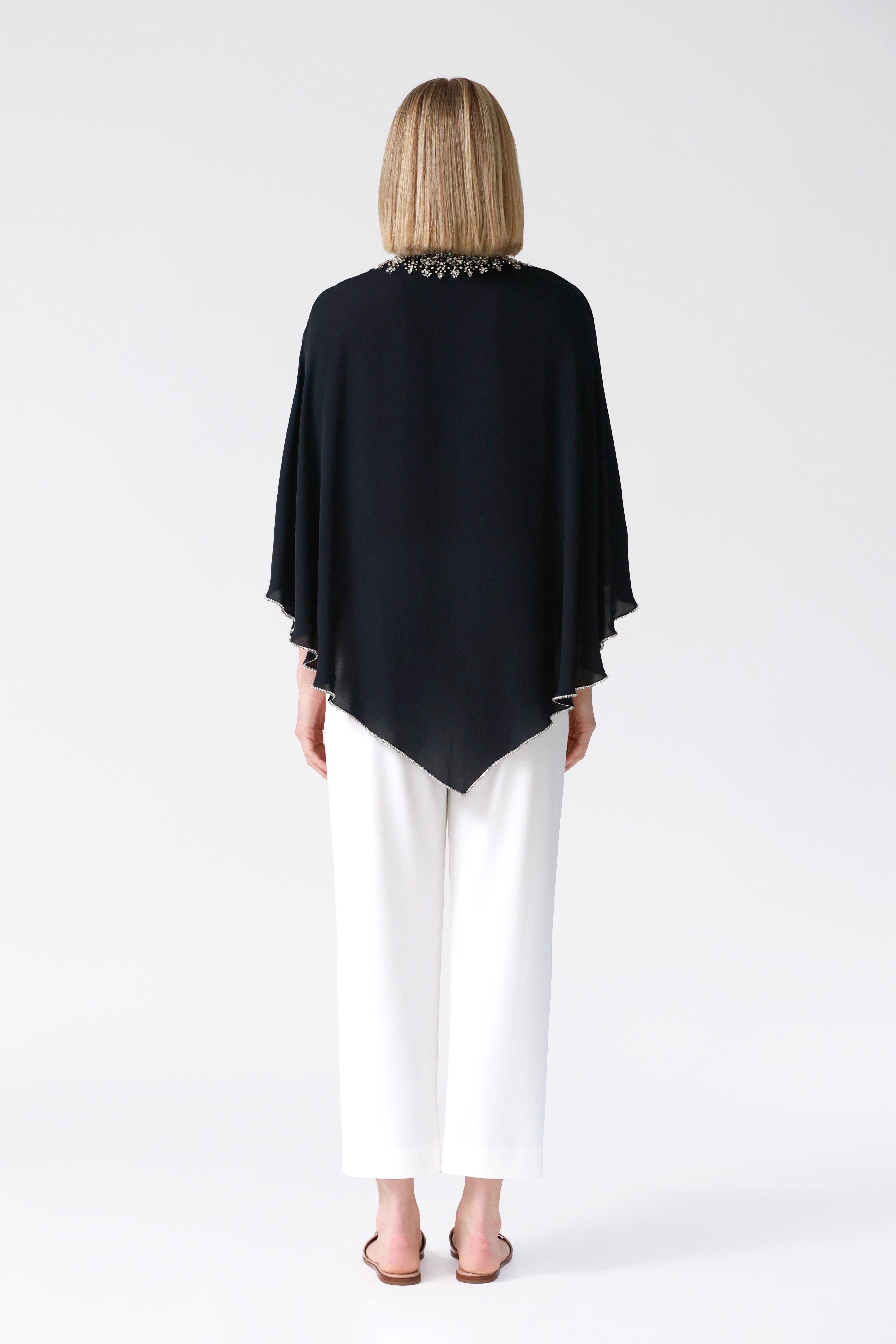 Fifi Silk Kaftan in Navy