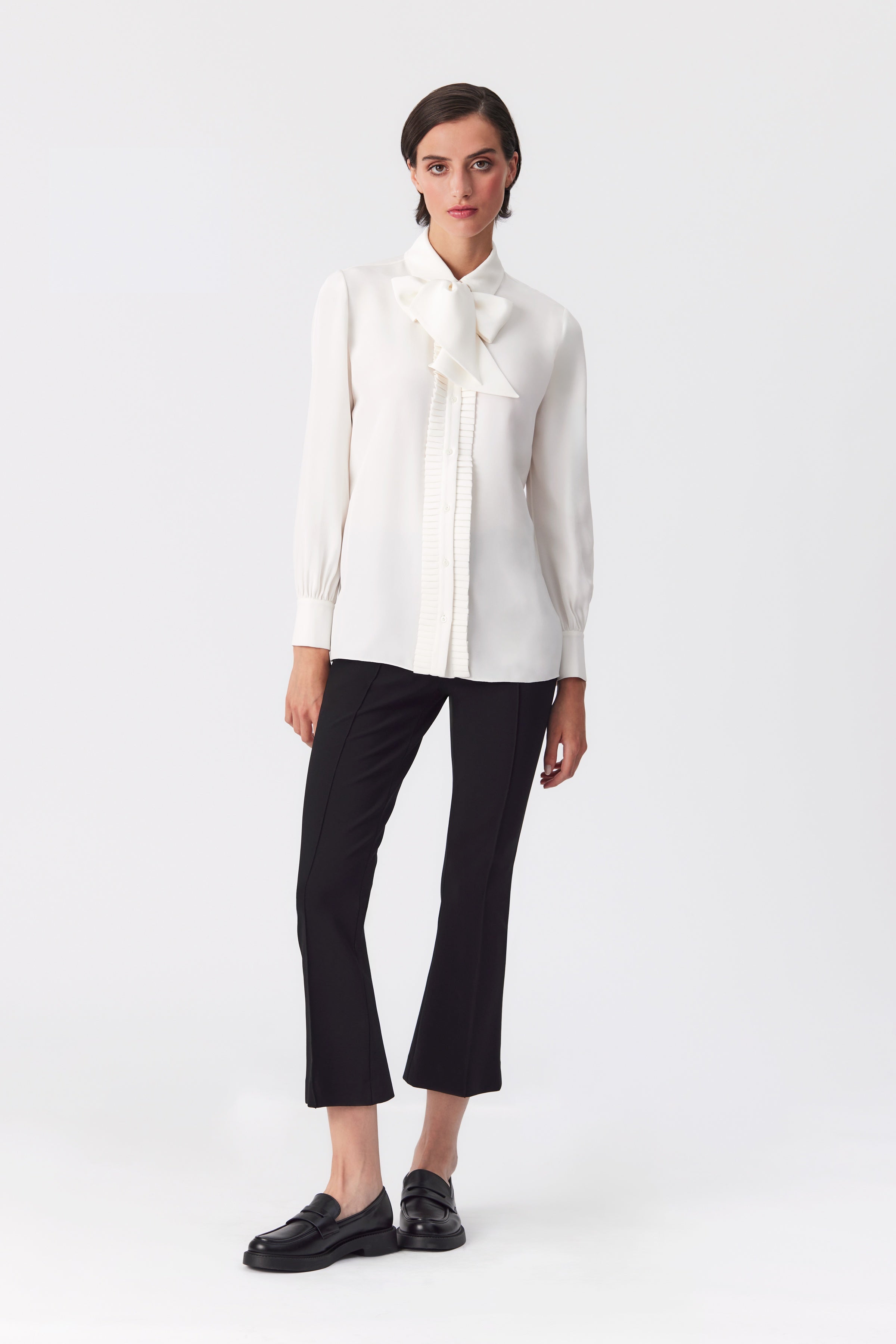 Orelia Ivory Silk Crepe Blouse