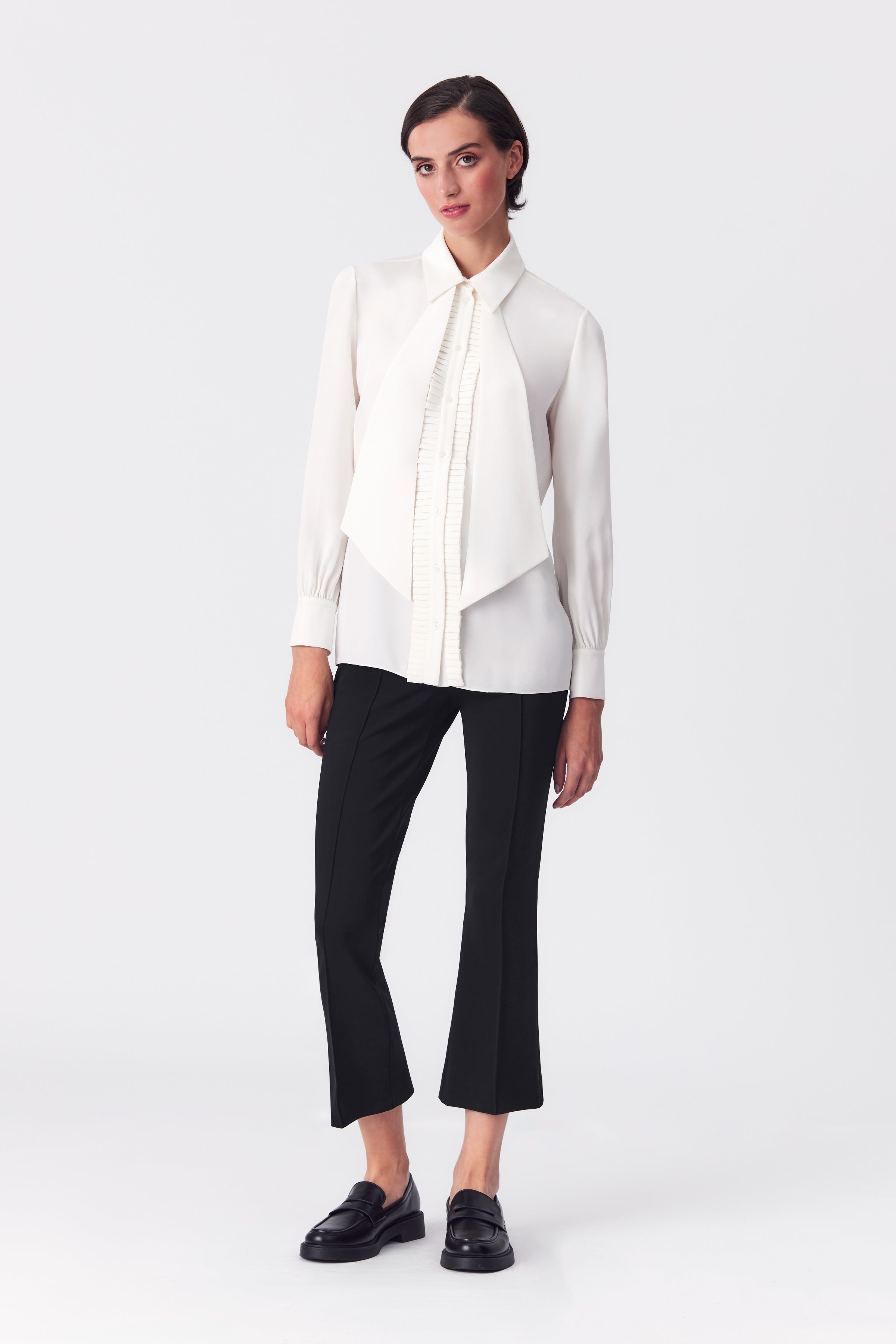 Orelia Ivory Silk Crepe Blouse