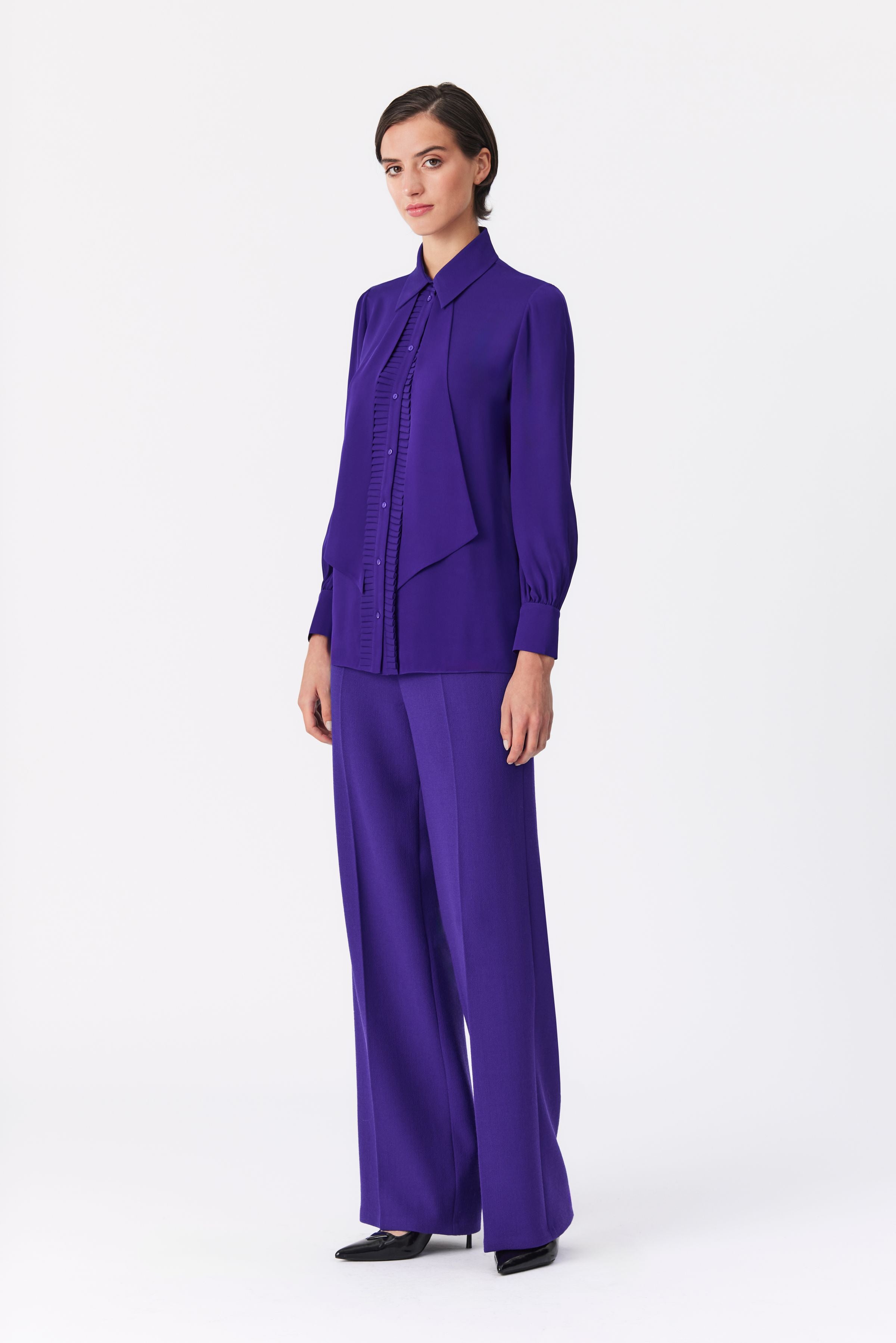 Orelia Purple Silk Blouse
