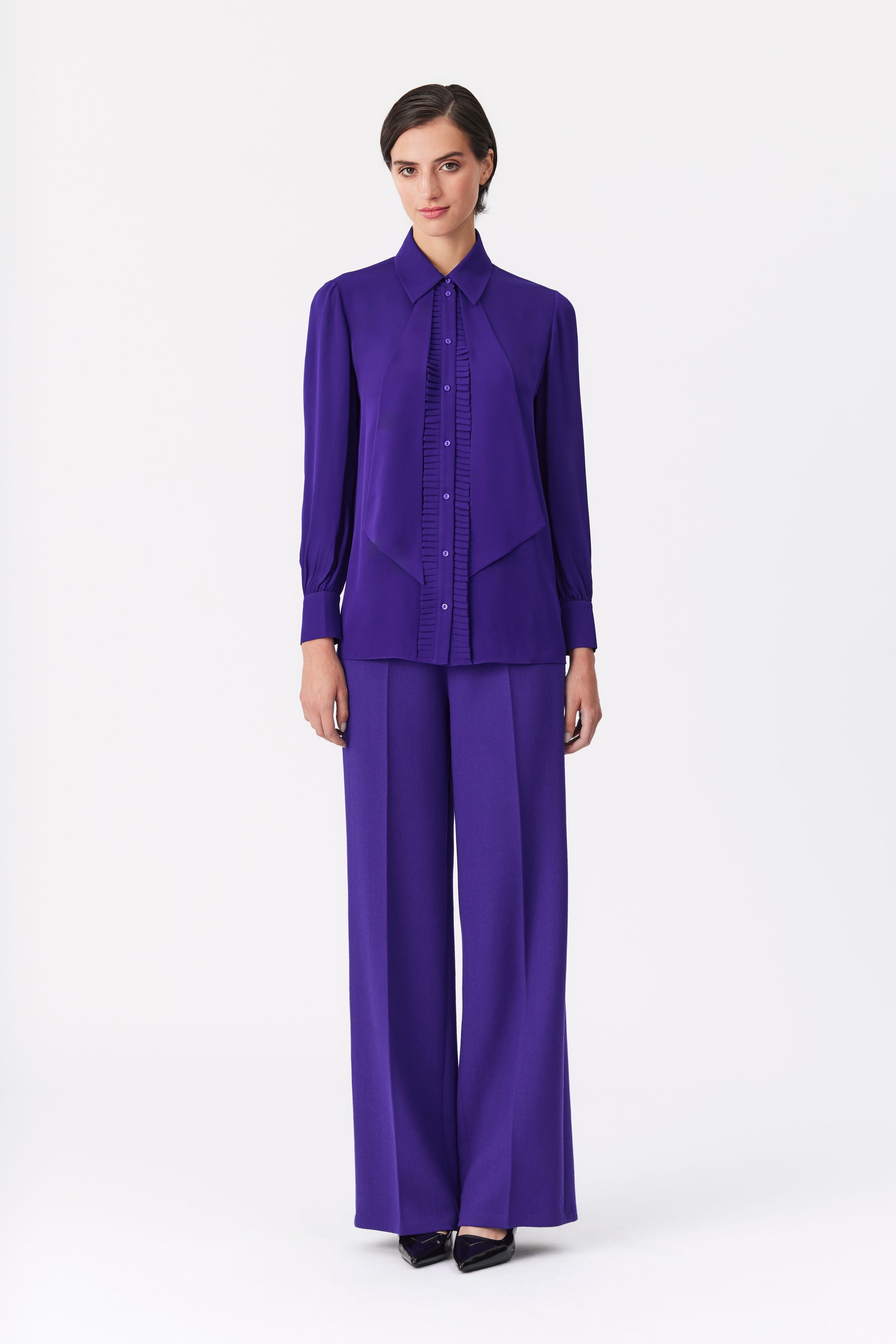 Orelia Purple Silk Blouse