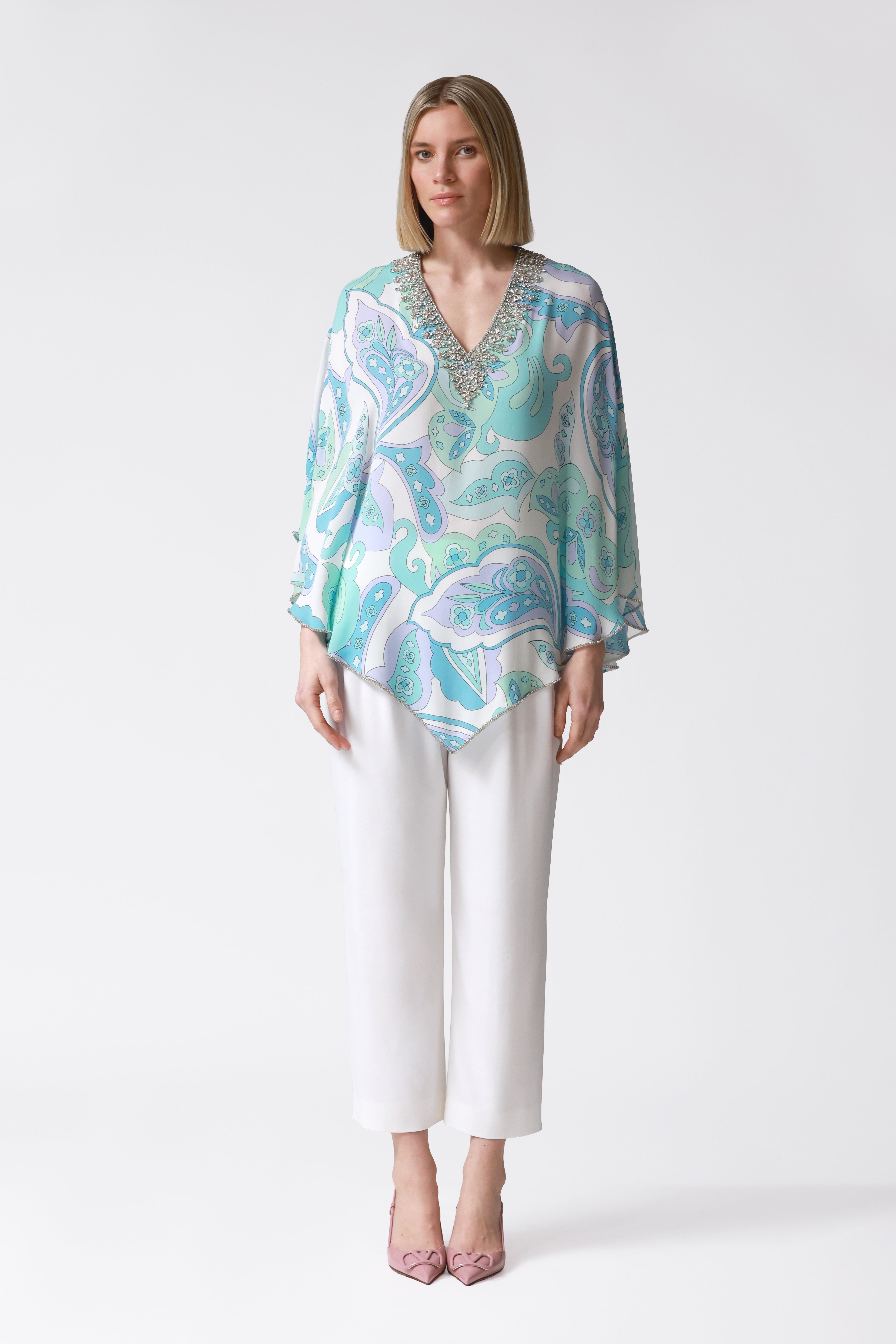 Kelly Paisley Silk Kaftan