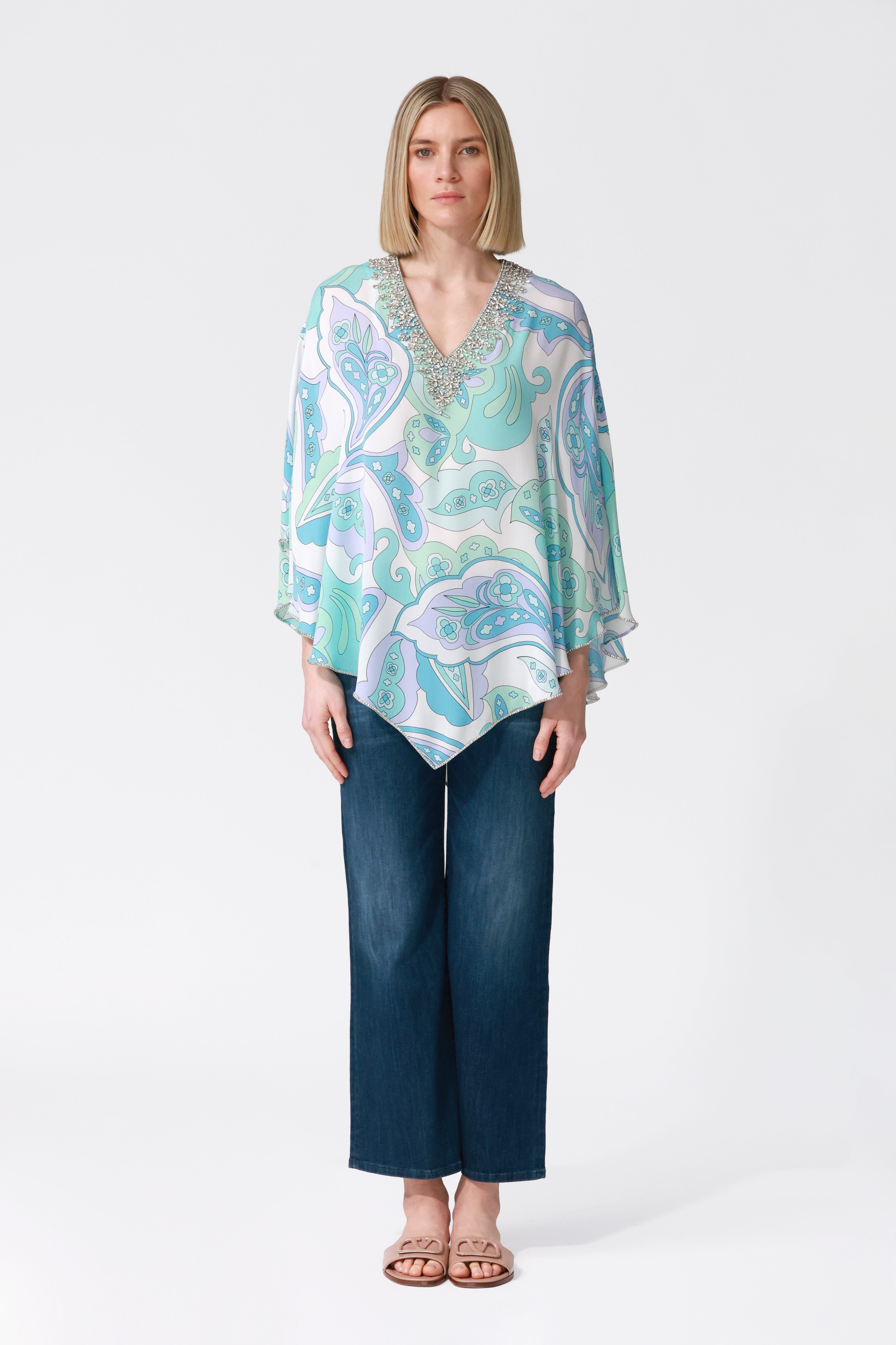 Kelly Paisley Silk Kaftan
