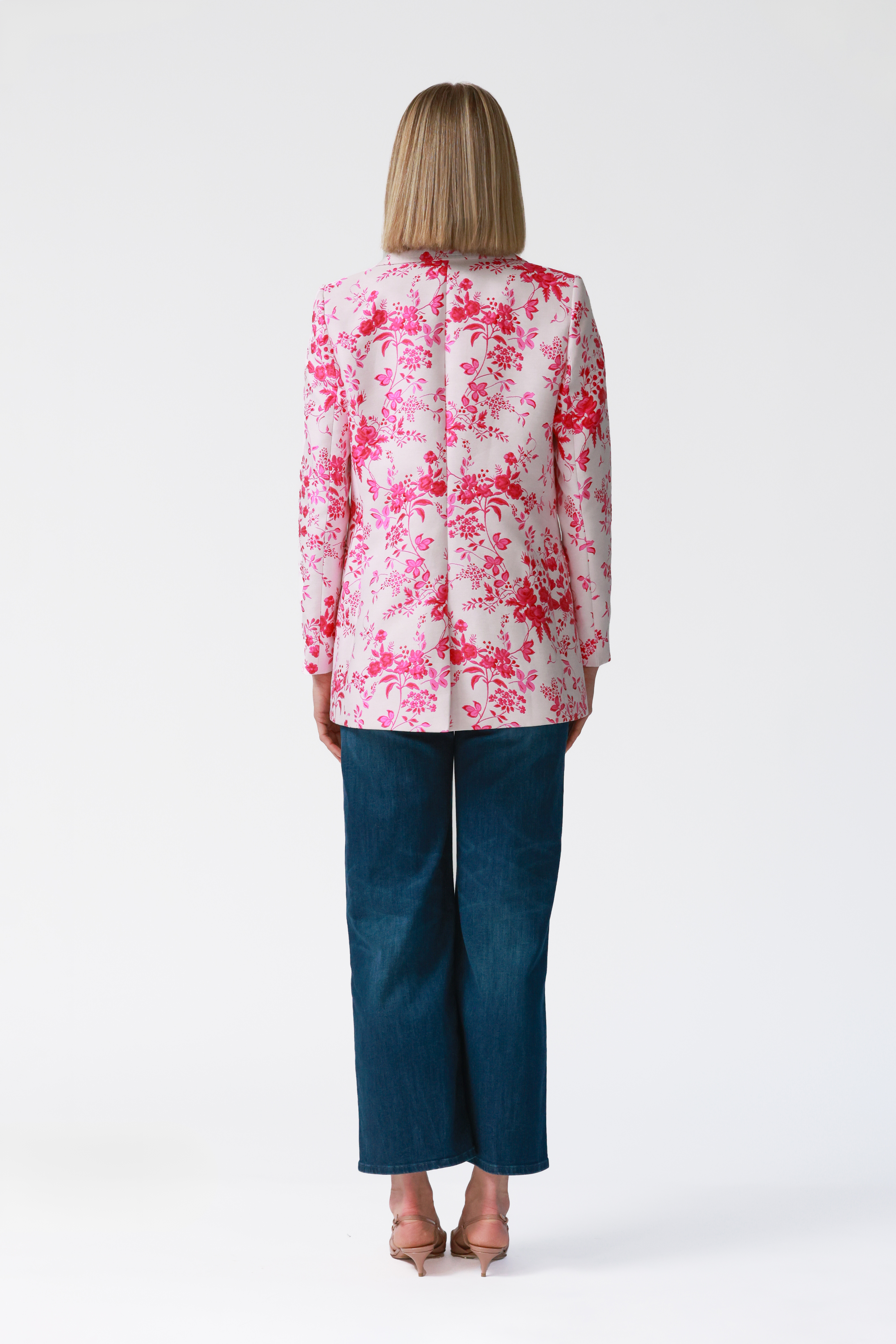 Selena Floral Jacquard Blazer