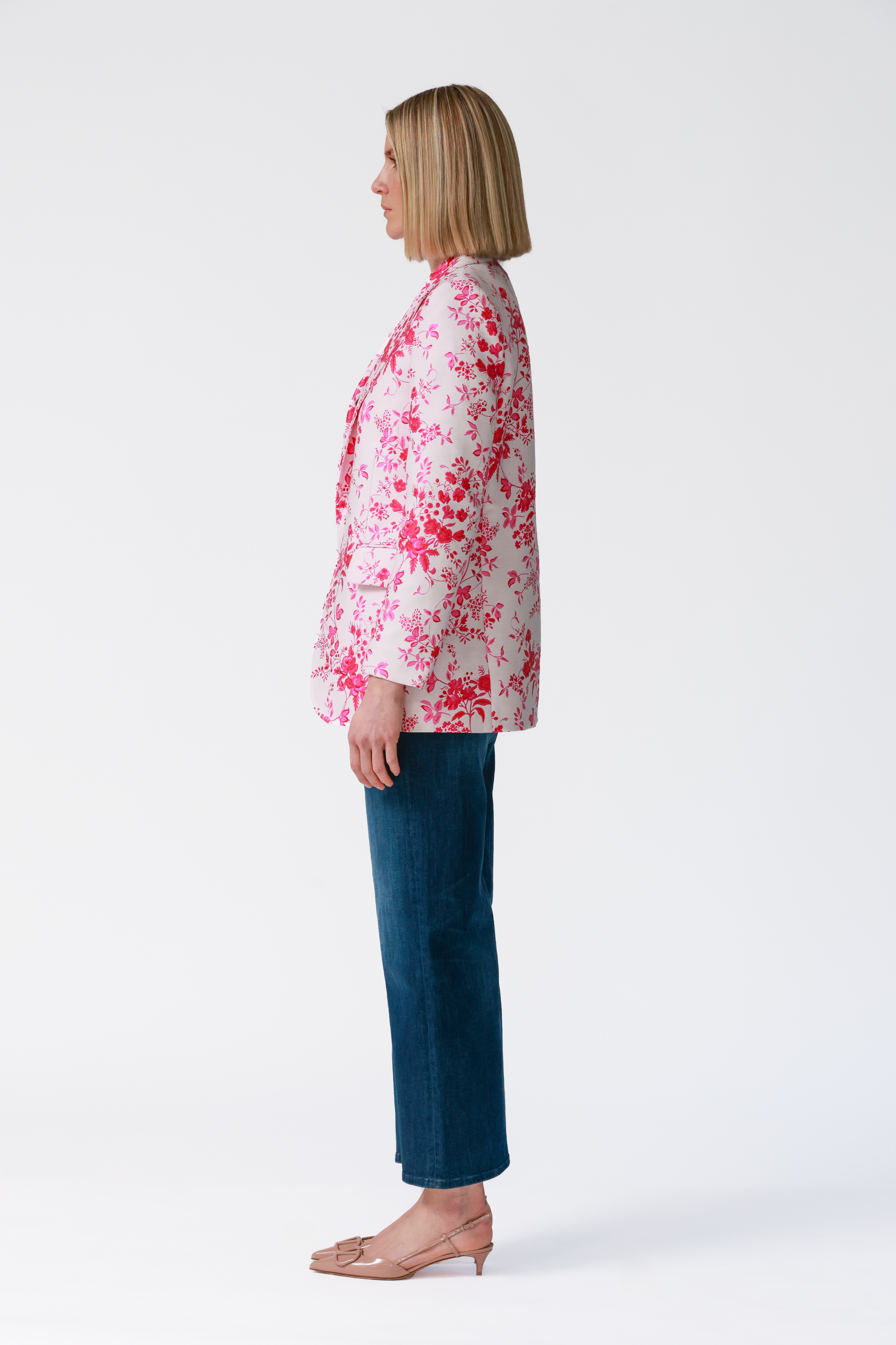 Selena Floral Jacquard Blazer