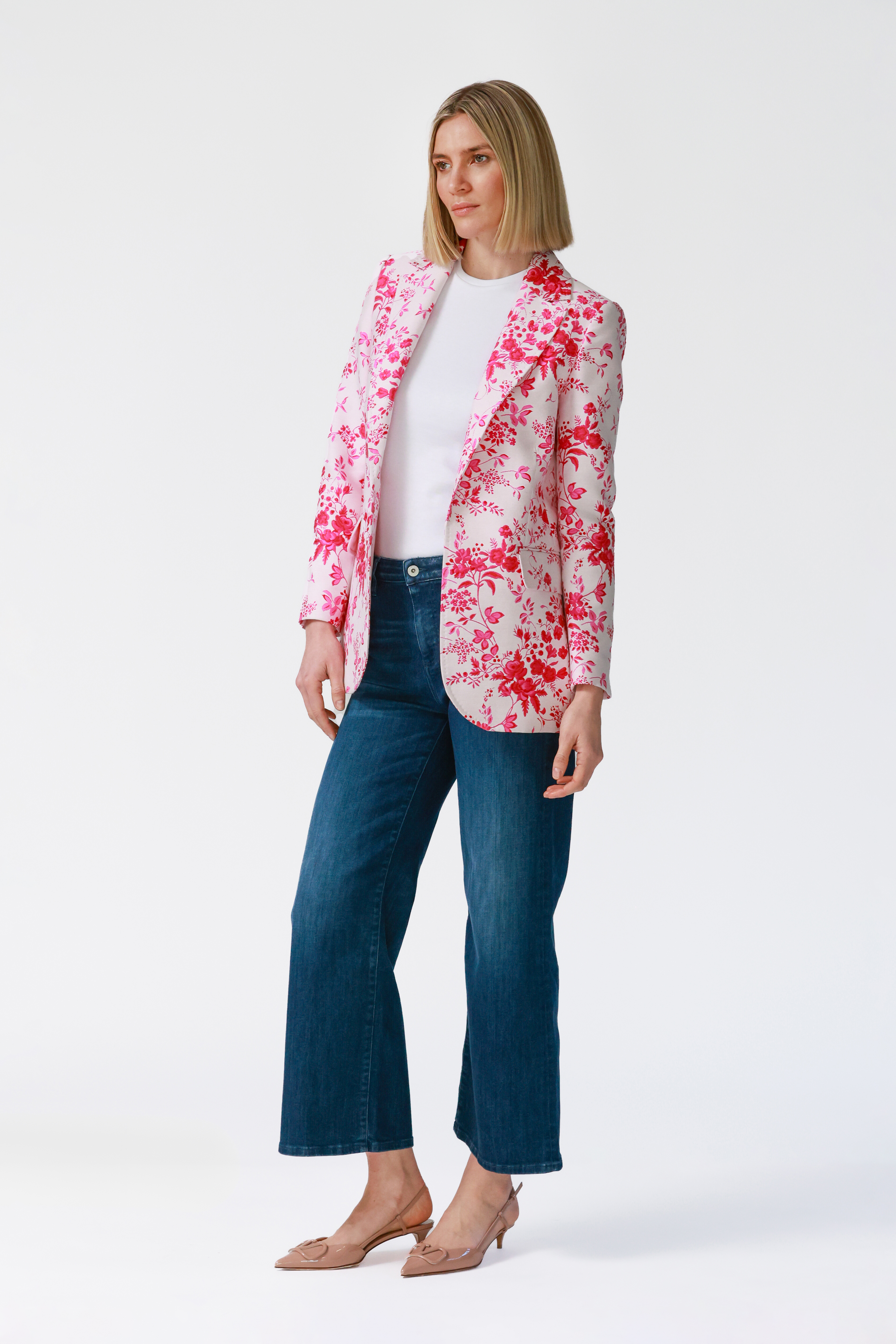 Selena Floral Jacquard Blazer