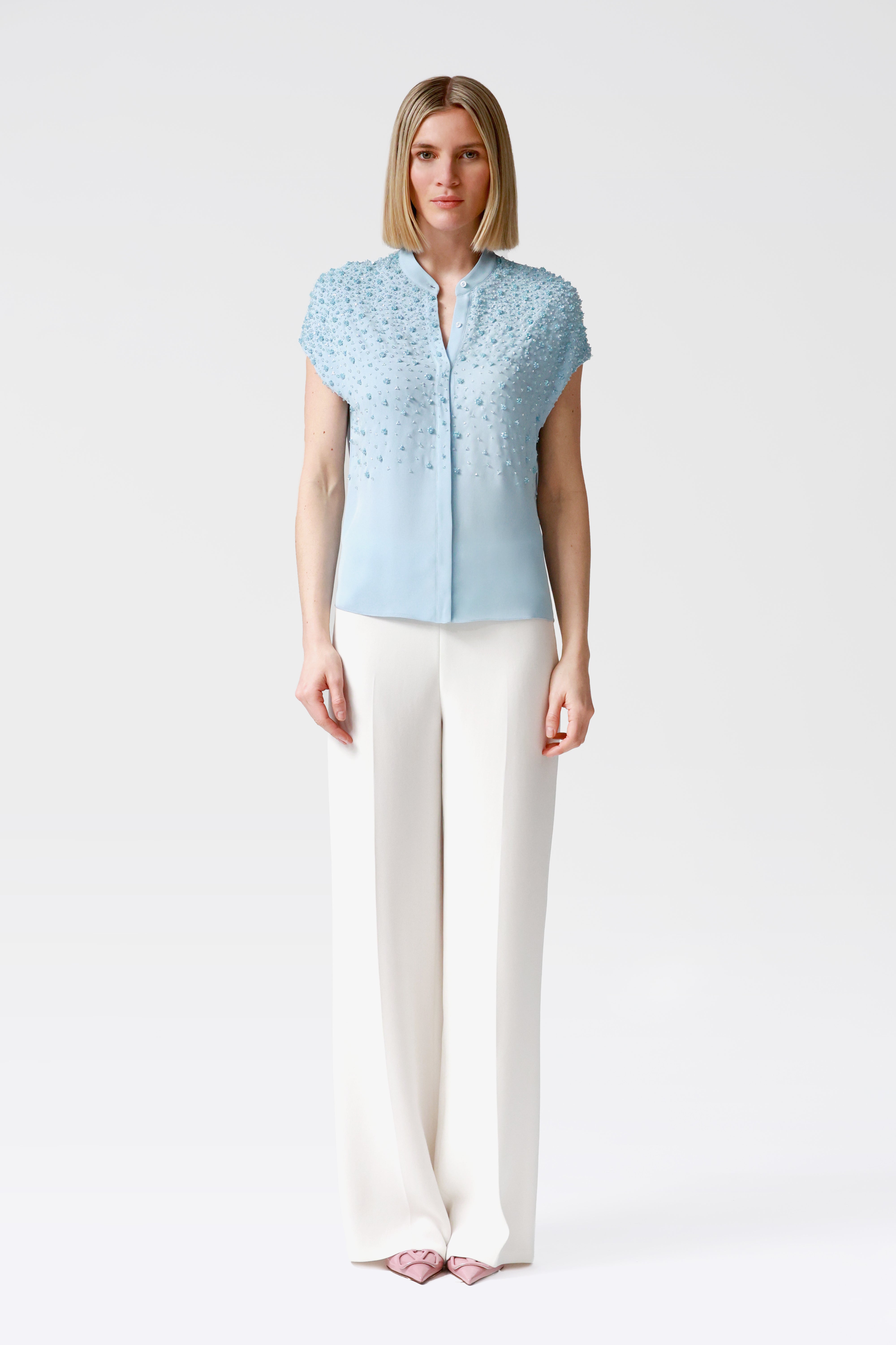 Skye Beaded Silk Blouse