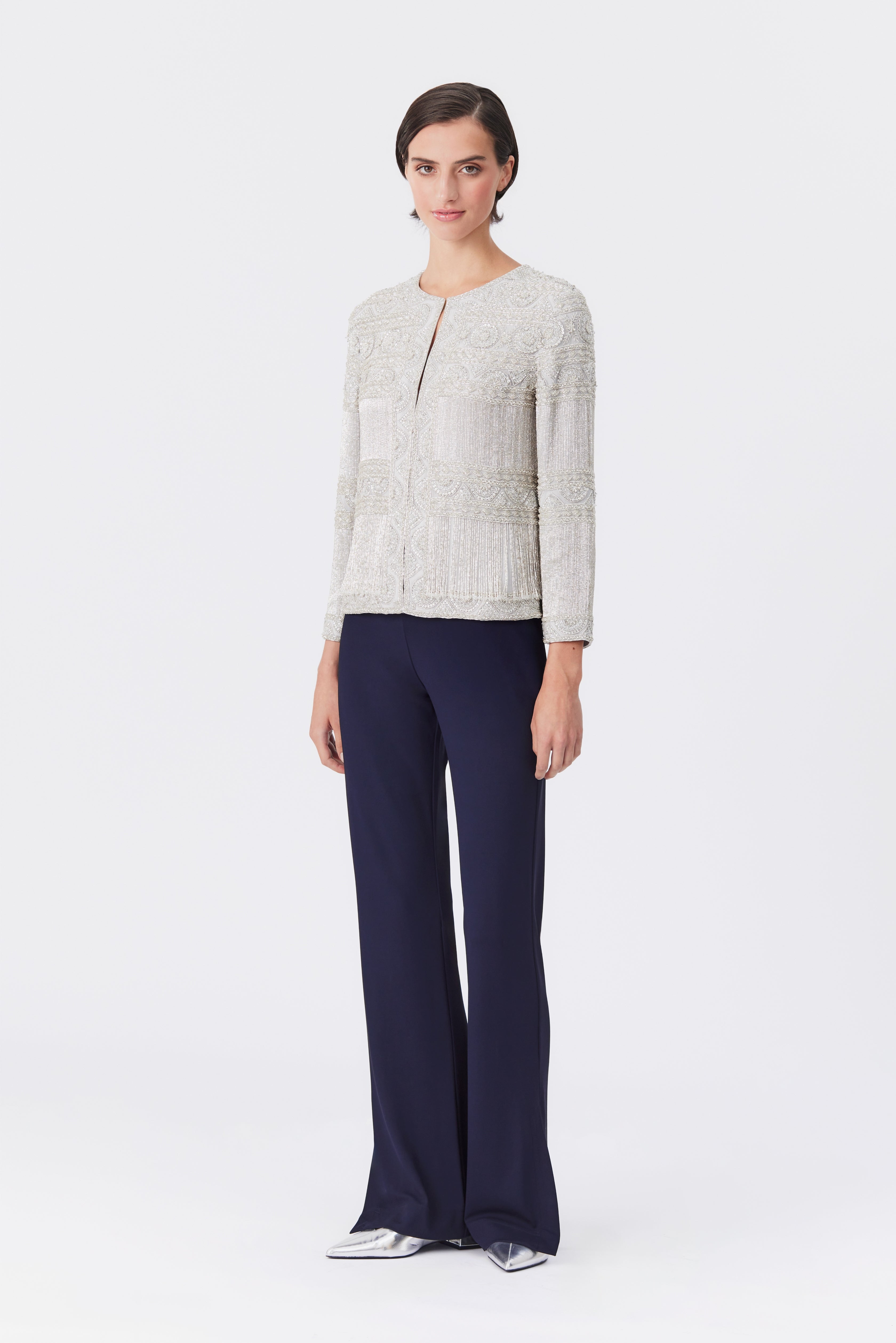 Tyler Silver Beaded Jacket