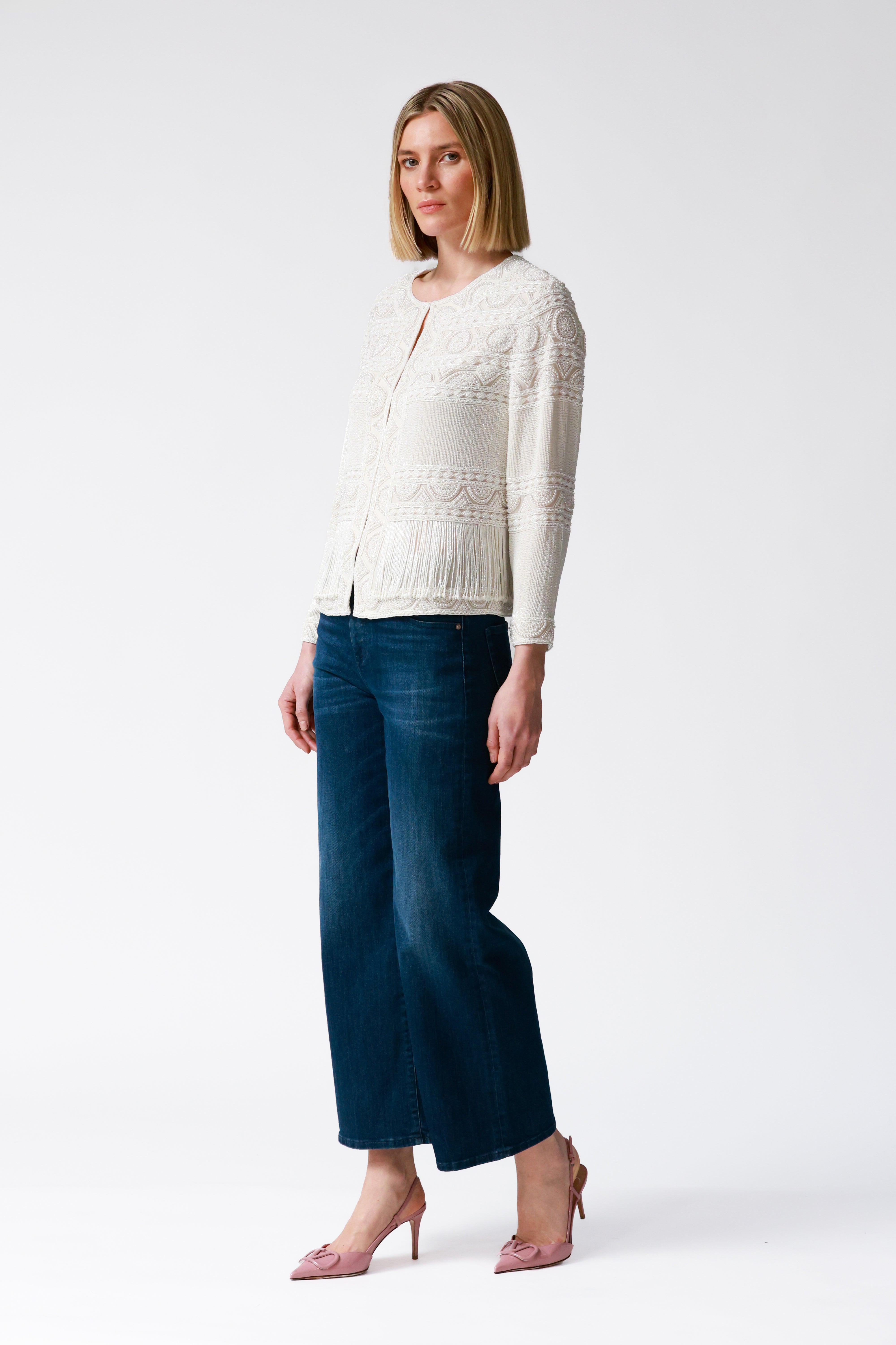 Tyler Ivory Beaded Jacket