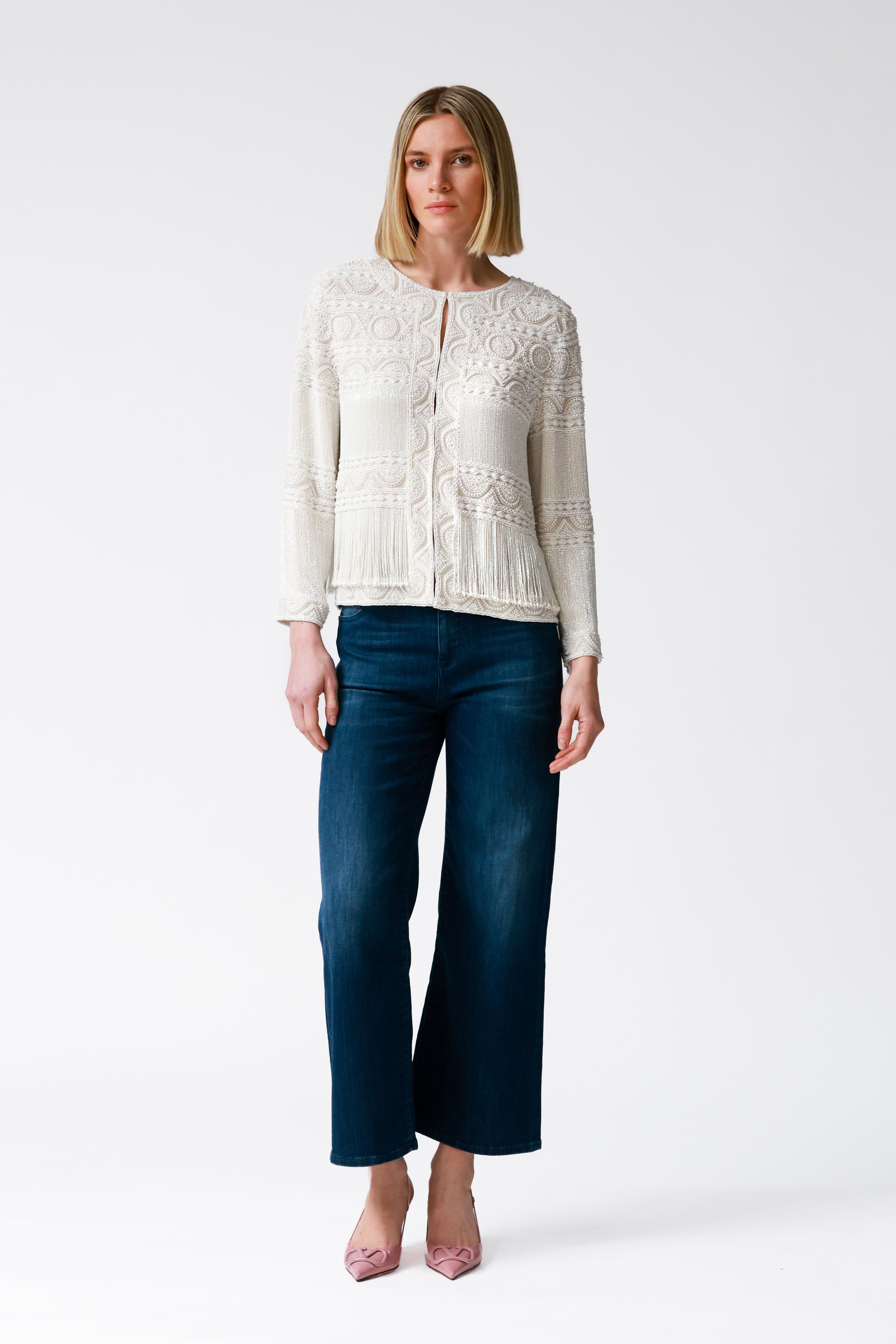 Tyler Ivory Beaded Jacket