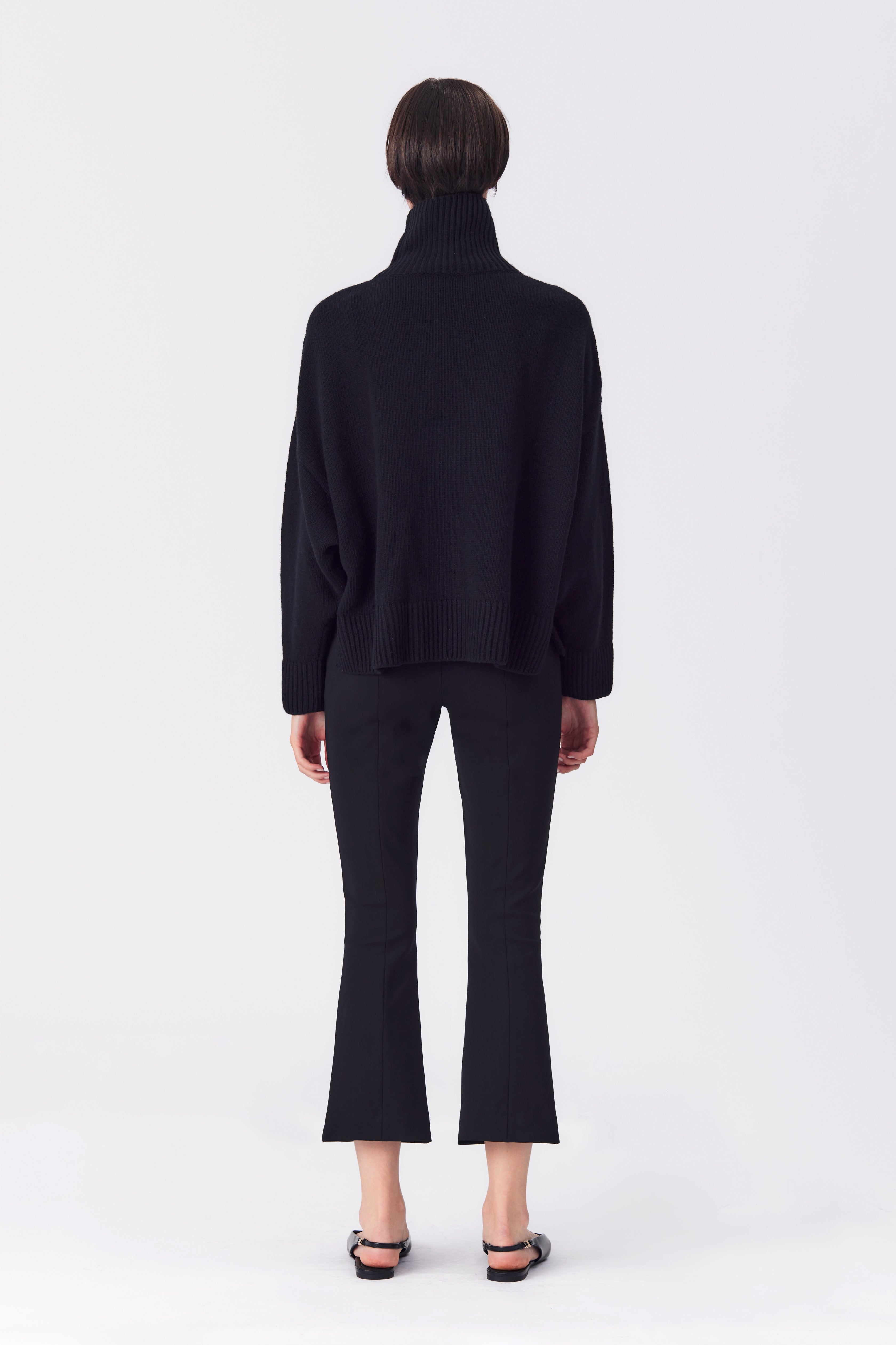 Victoria Black Embellished Roll-Neck Sweater
